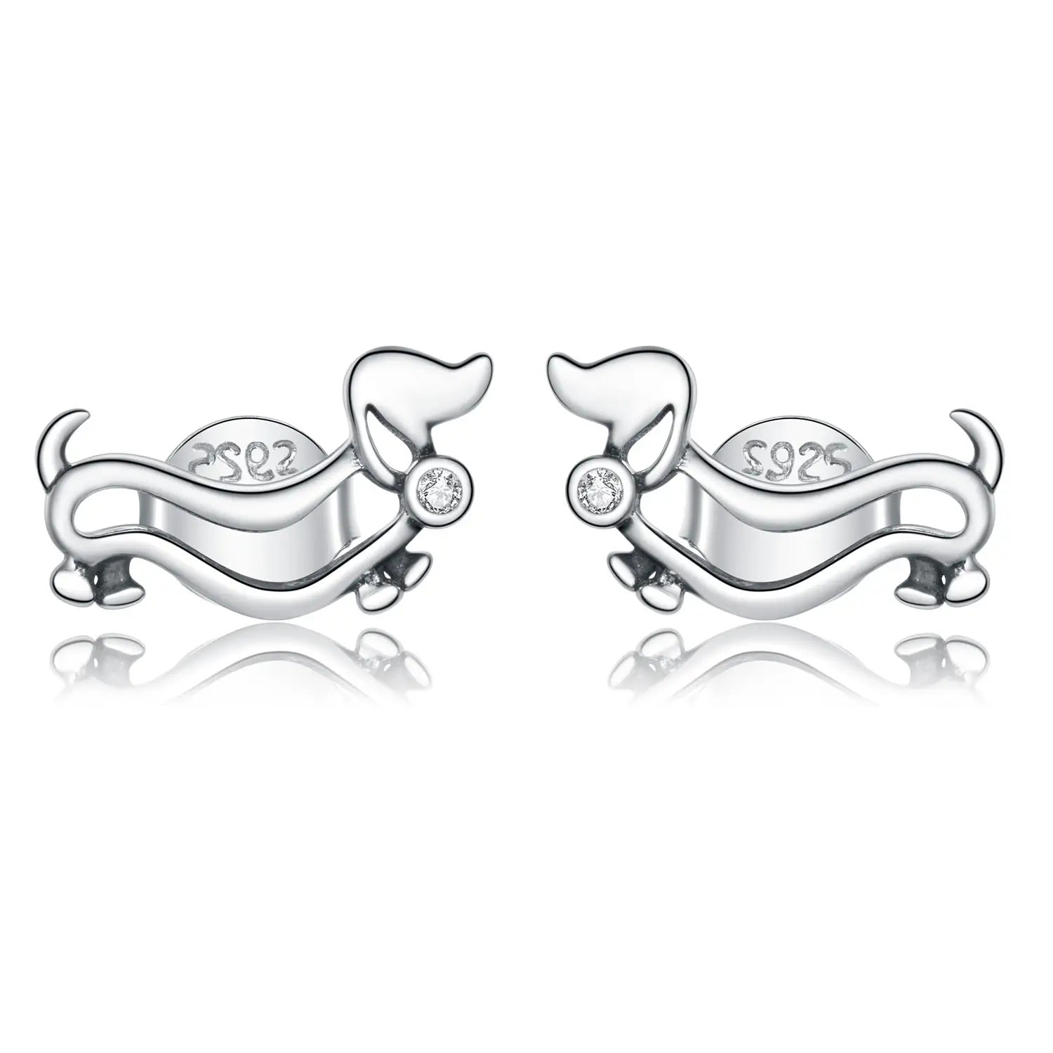 Dachshund Sterling Silver Earrings