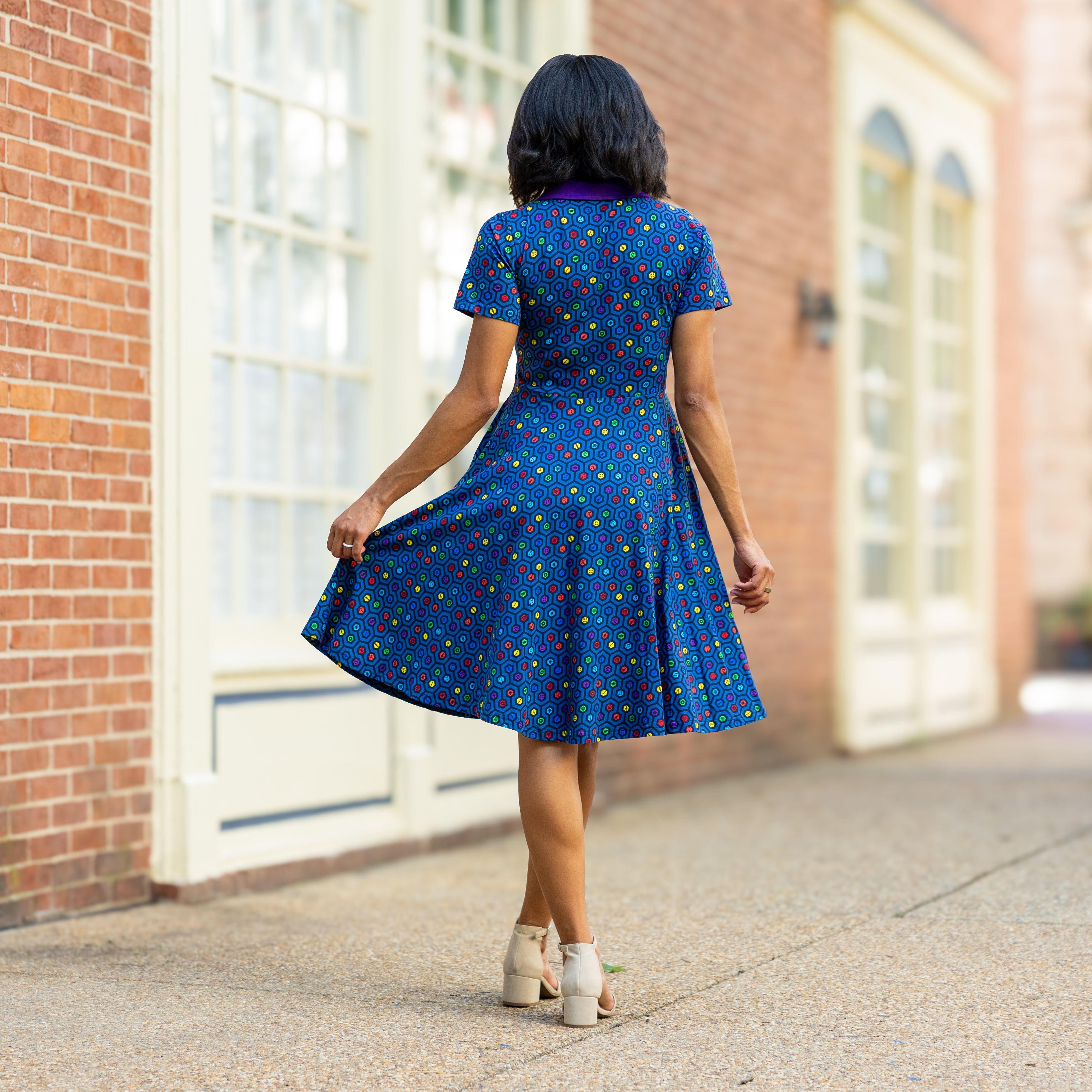 Hexa STEAM Collared Twirl Dress