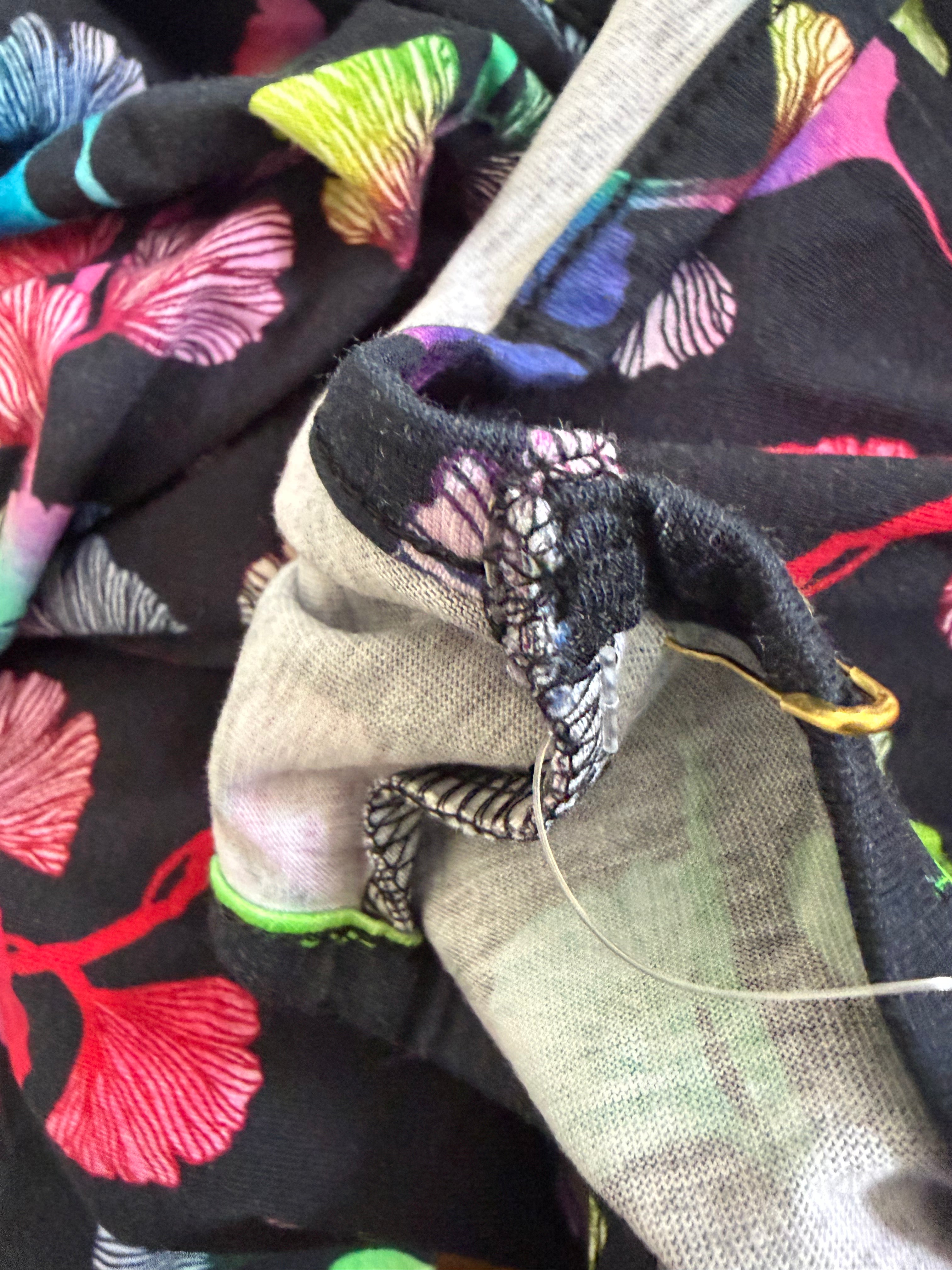 Rainbow Ginkgo Leaves Dress Sample - 5XL