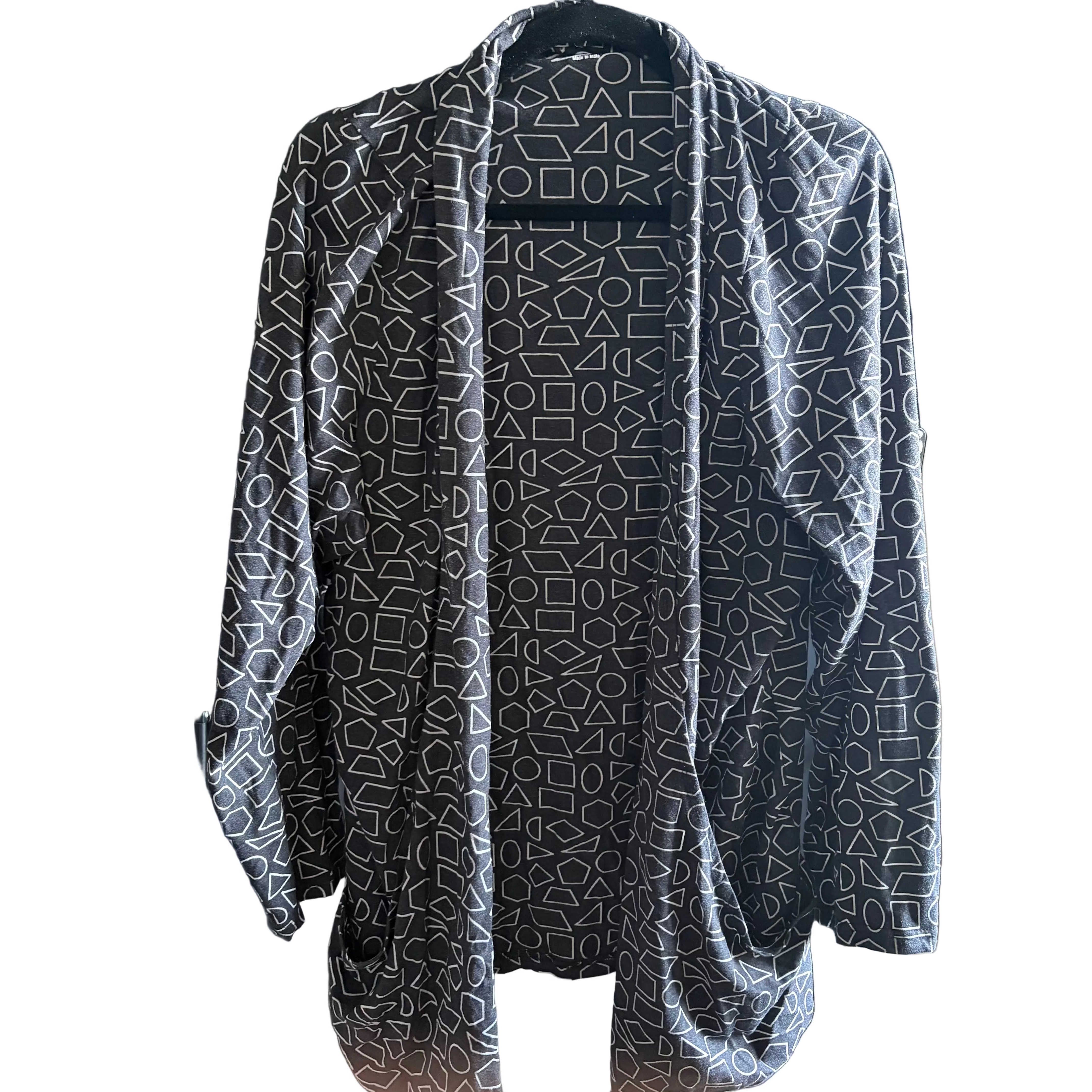 Geometric Shapes Cardigan Sample - 3XL