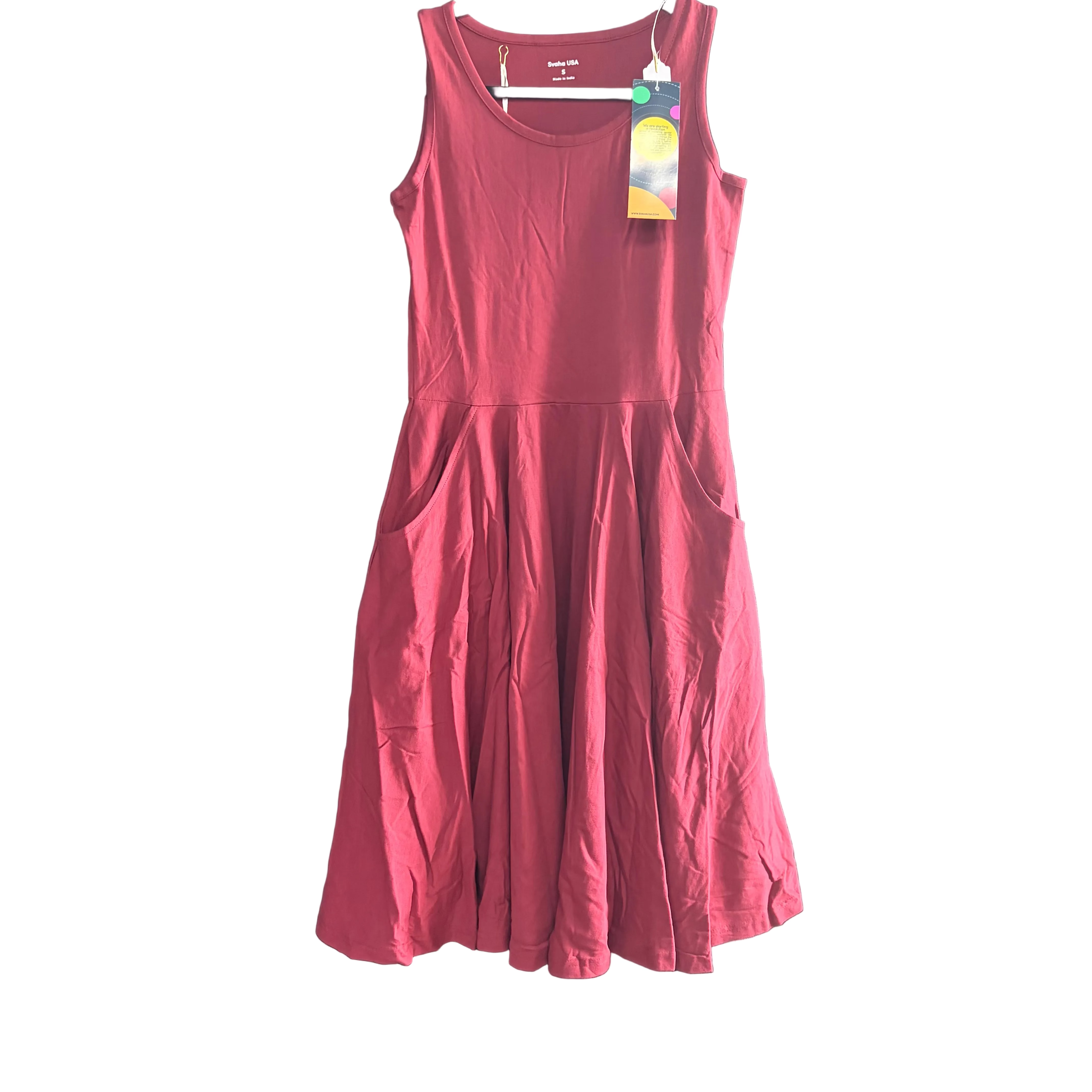 Burgundy Twirl Dress Sample - XS