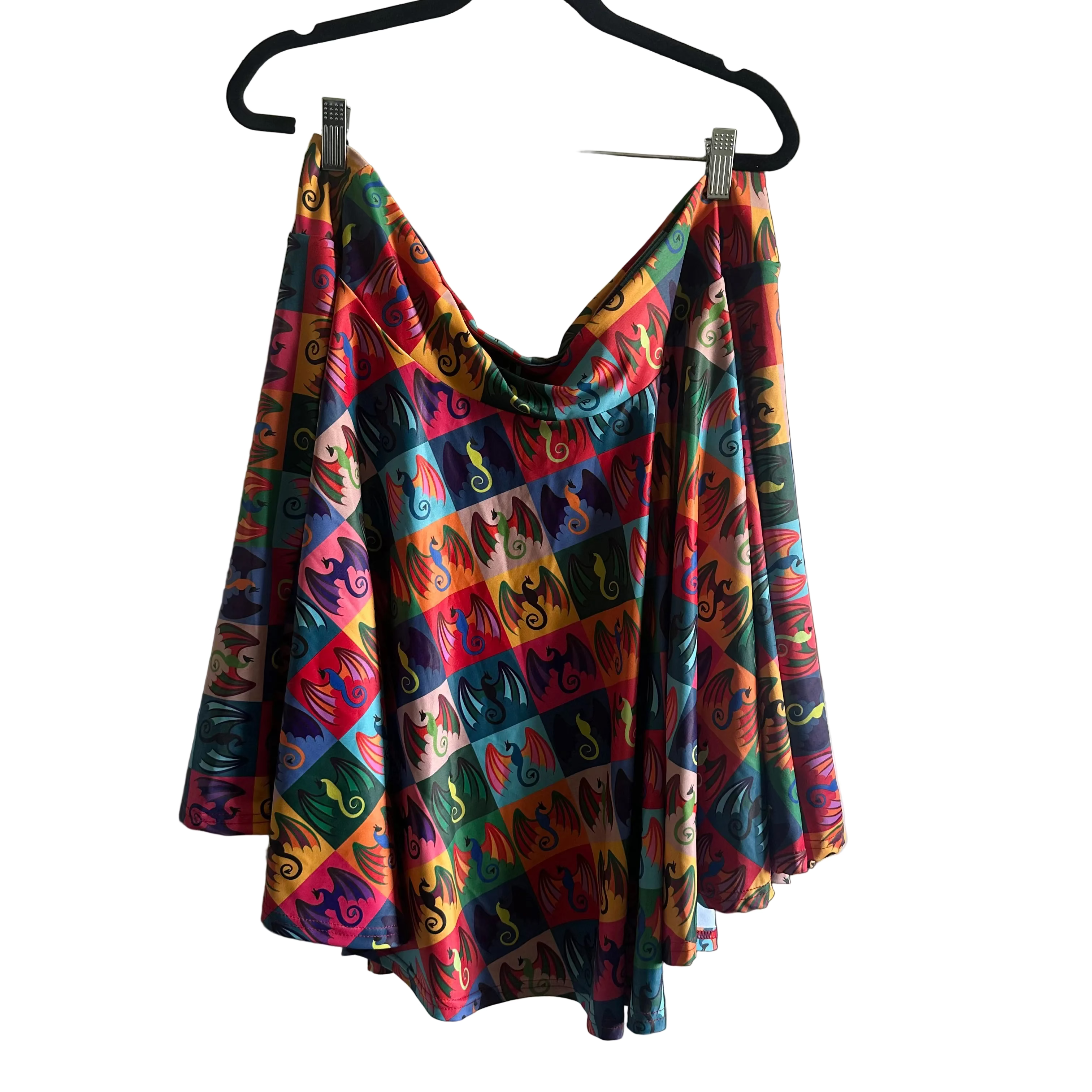 Rainbow Dragons Swim Skort Sample -  3XL