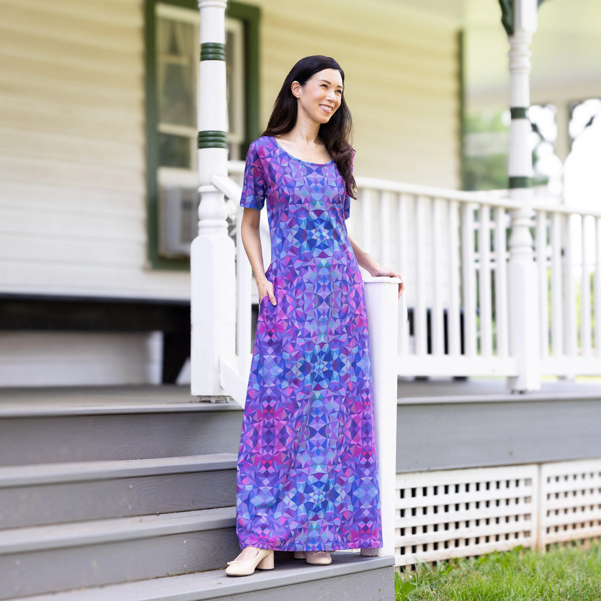 Ladies Dresses Kaleidoscope Wrap Dress Kaleidoscope Maxi Dress Svaha USA M Ladies Dresses Kaleidoscope Wrap Dress Kaleidoscope Maxi Dress Svaha USA M