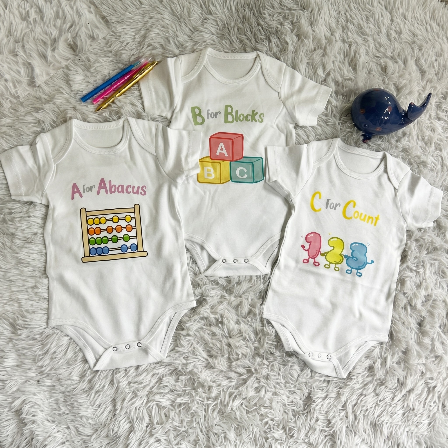 ABCs of Math Baby Bodysuits
