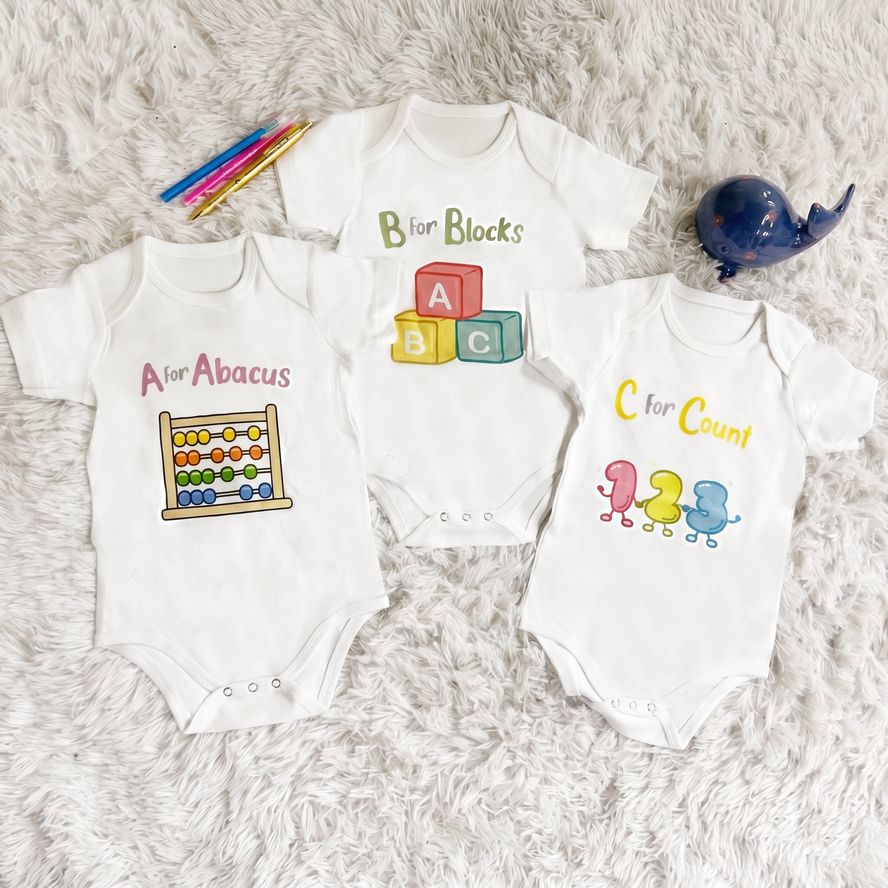 ABCs of Math Baby Bodysuits