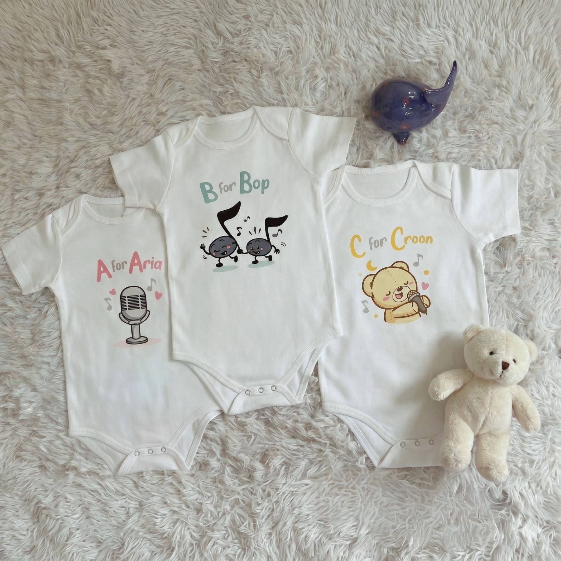 ABCs of Music Baby Bodysuits