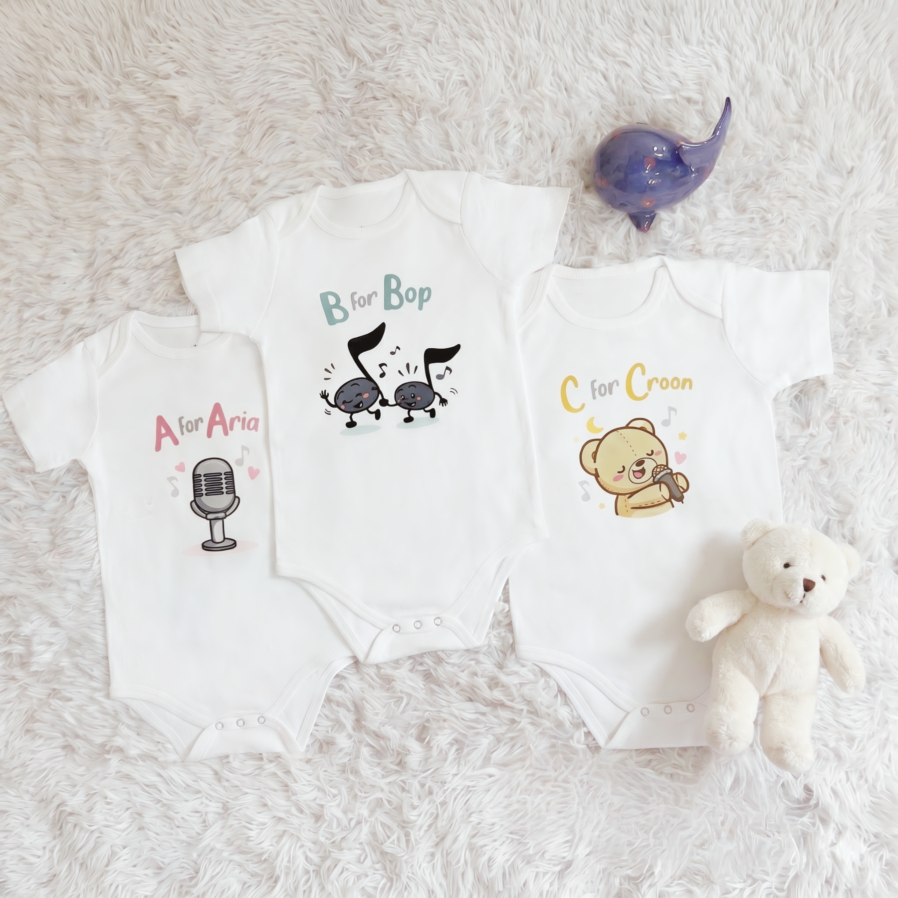 ABCs of Music Baby Bodysuits