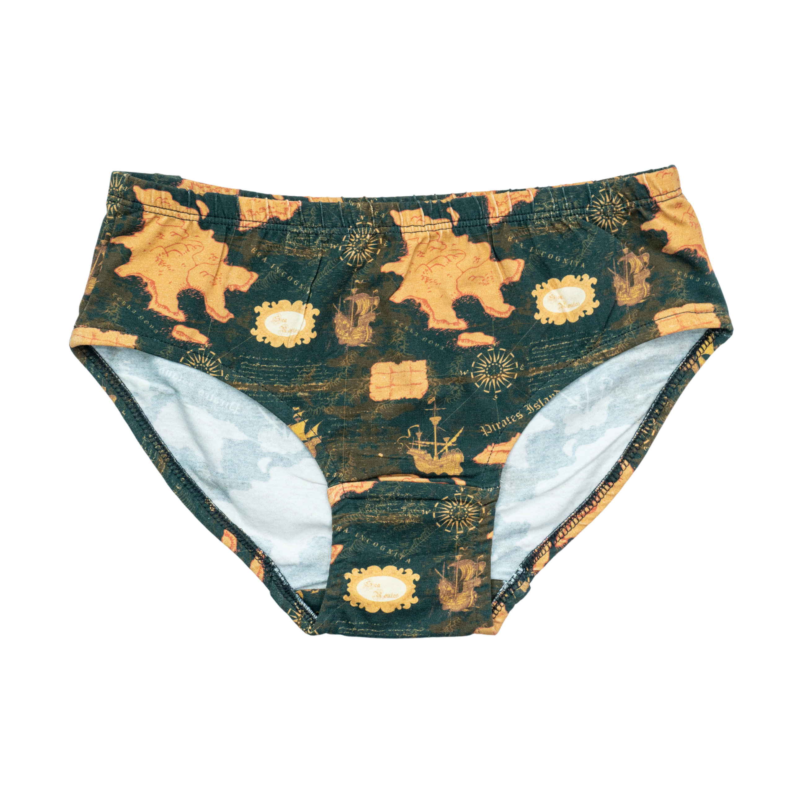 Nautical Chart Map Adults Underwear- 3 Pack