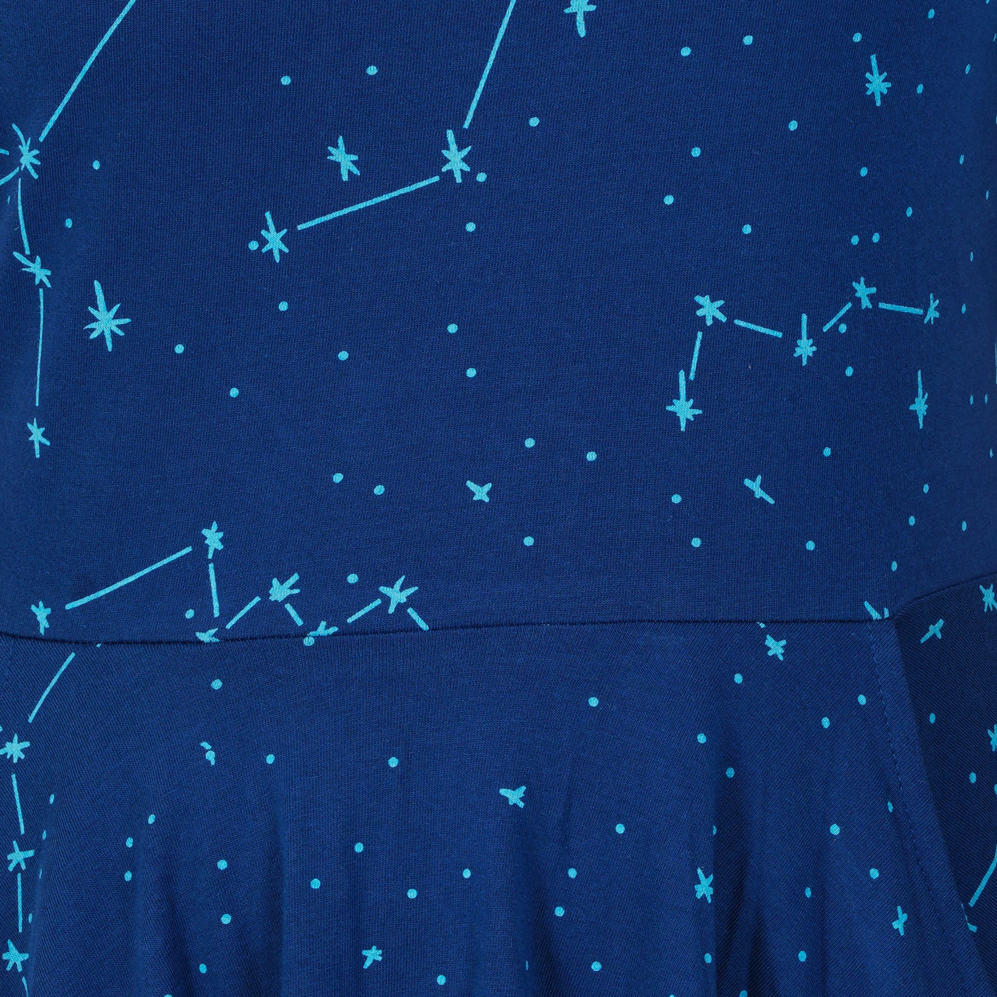 (Pre-order) Constellations Glow-in-the-Dark Navy Fit & Flare Dress
