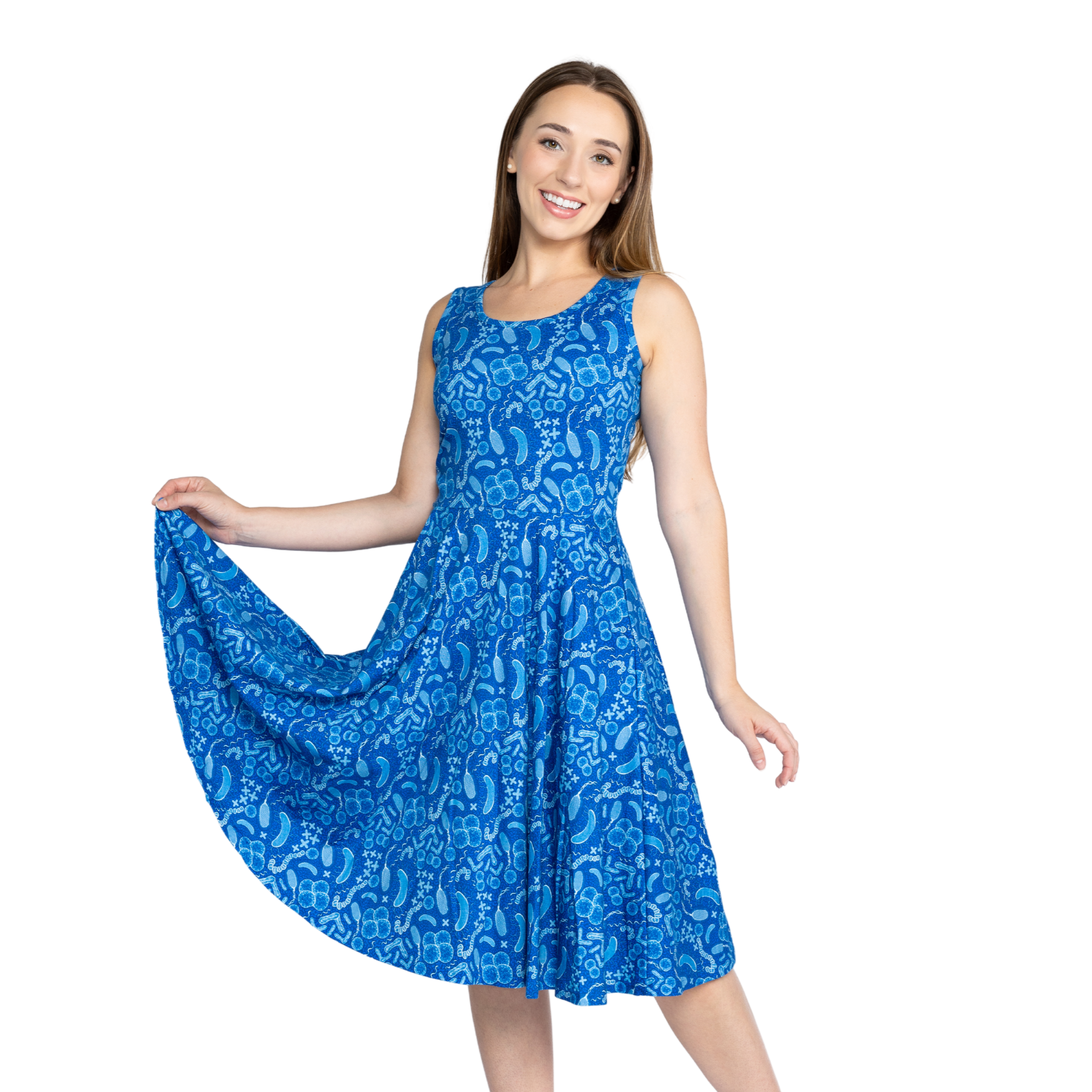 Paisley Bacteria Sleeveless Twirl Dress