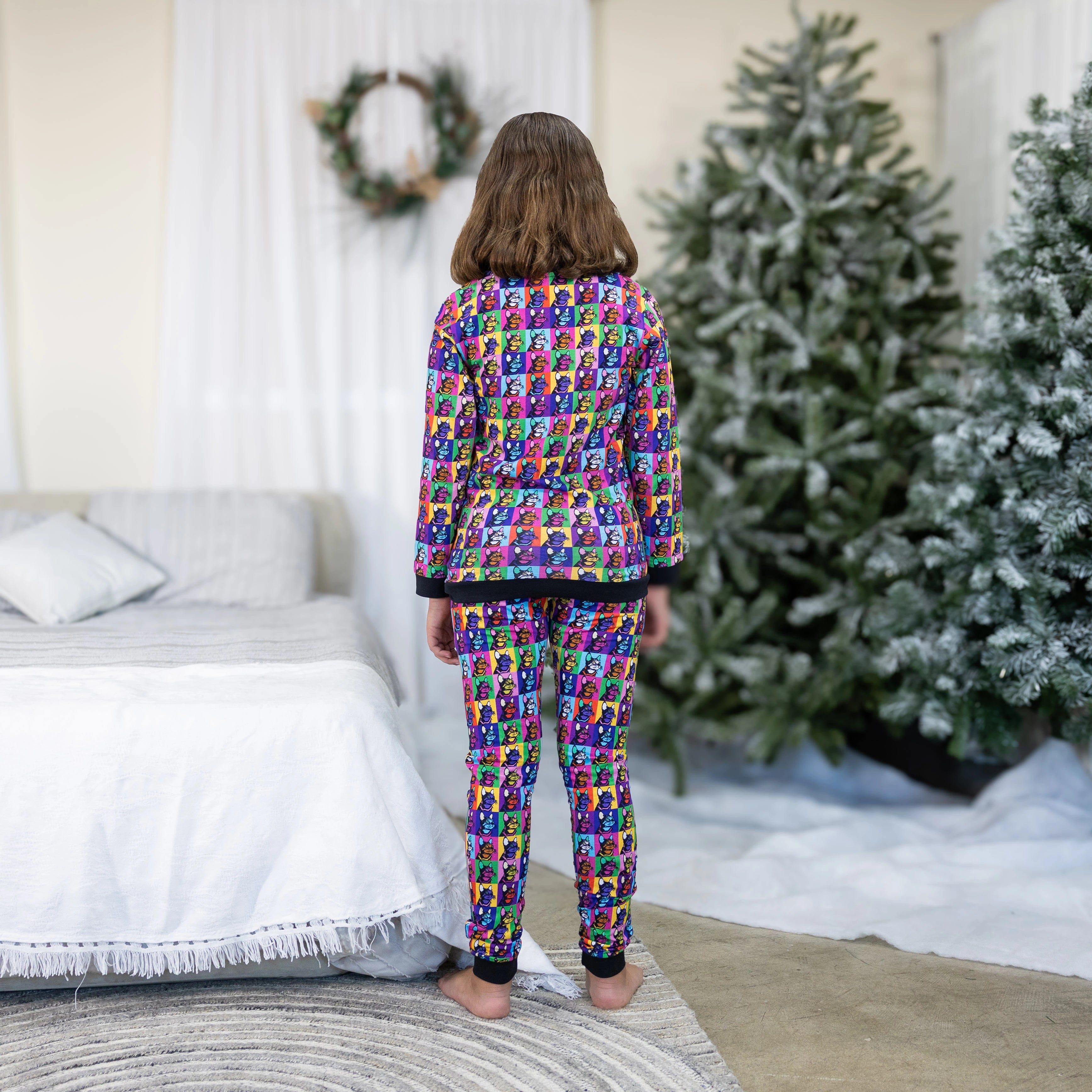 Pop Art Cats Kids Pajamas Set