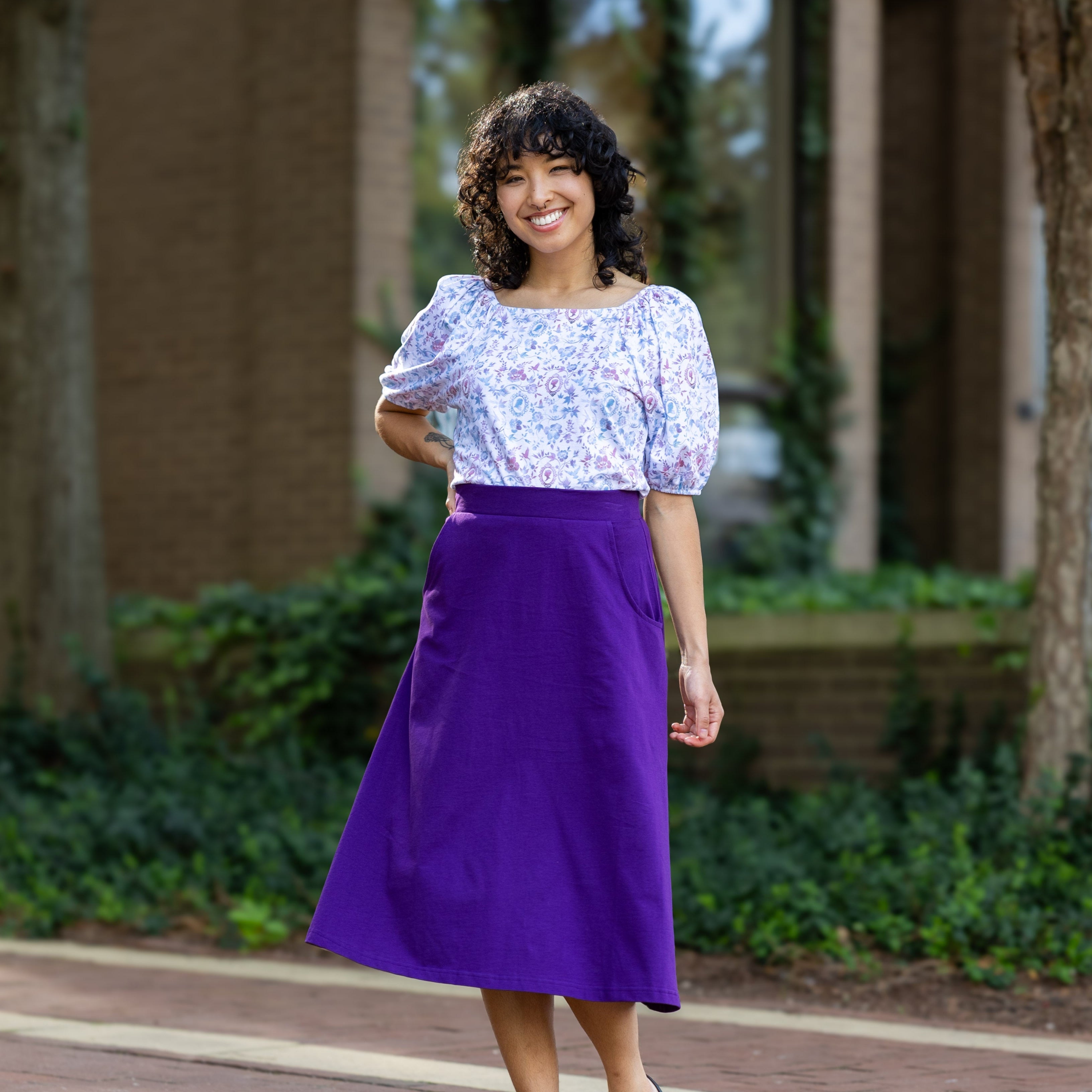 Purple Half Circle Skirt Svaha USA
