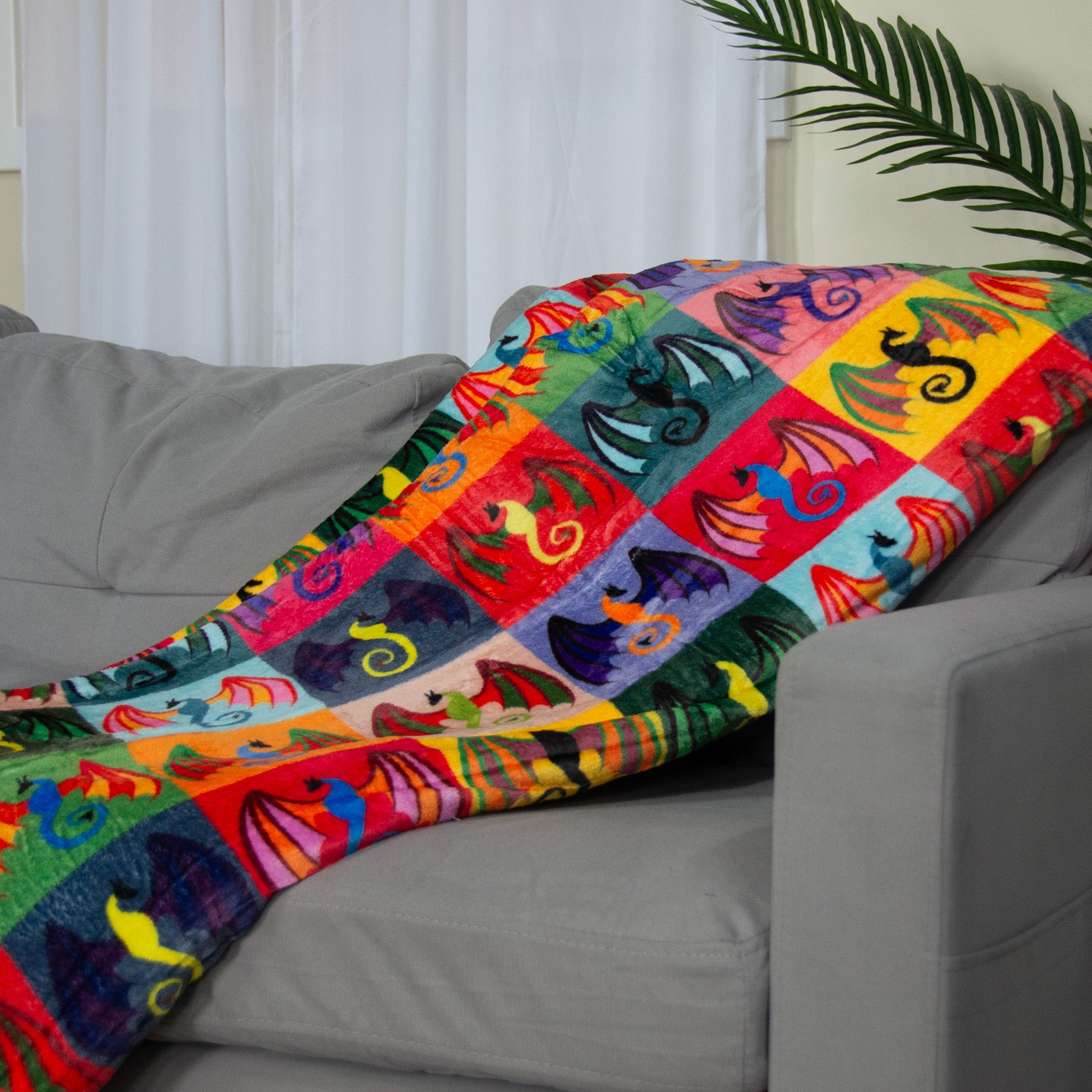 Rainbow Dragons Blanket