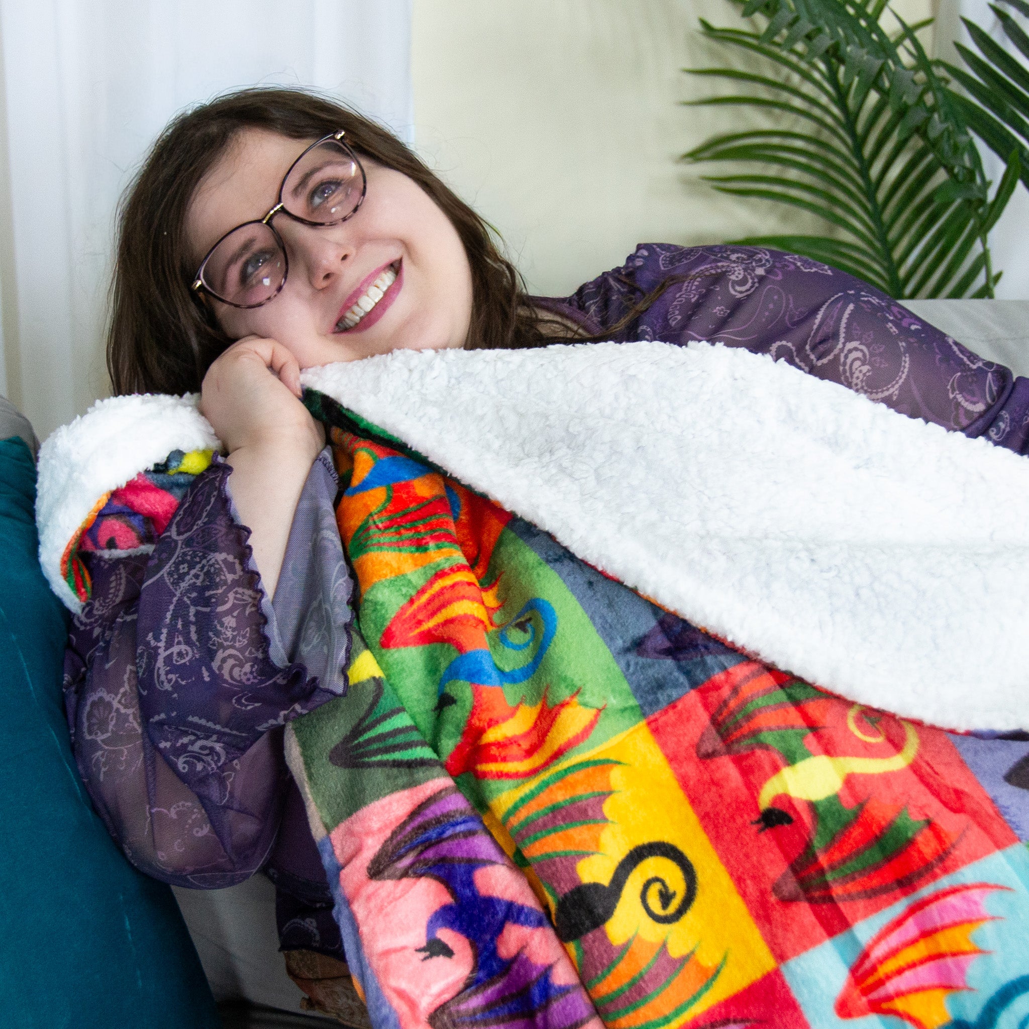 Rainbow Dragons Blanket