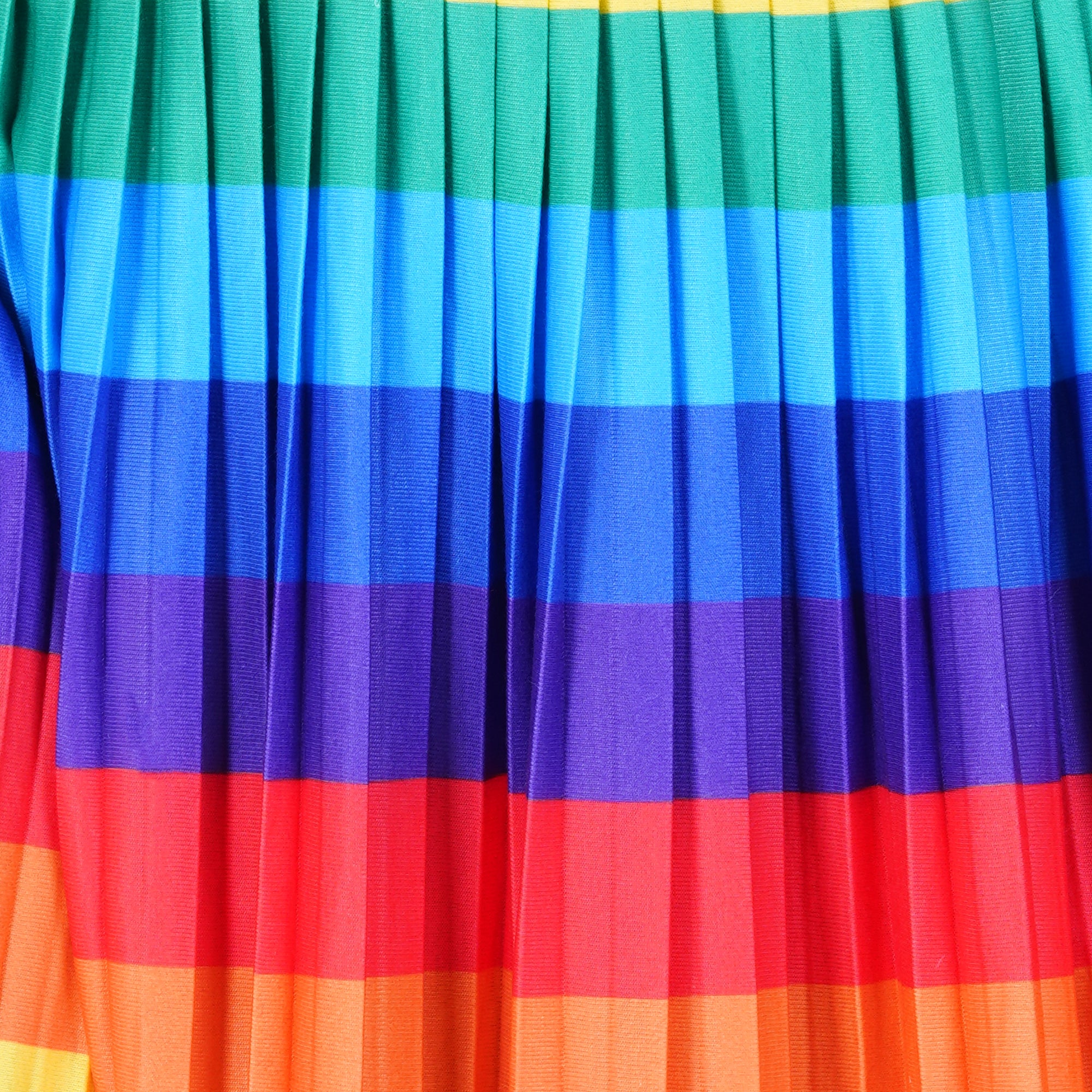 Life In Colors Rainbow Pleated Maxi Skirt