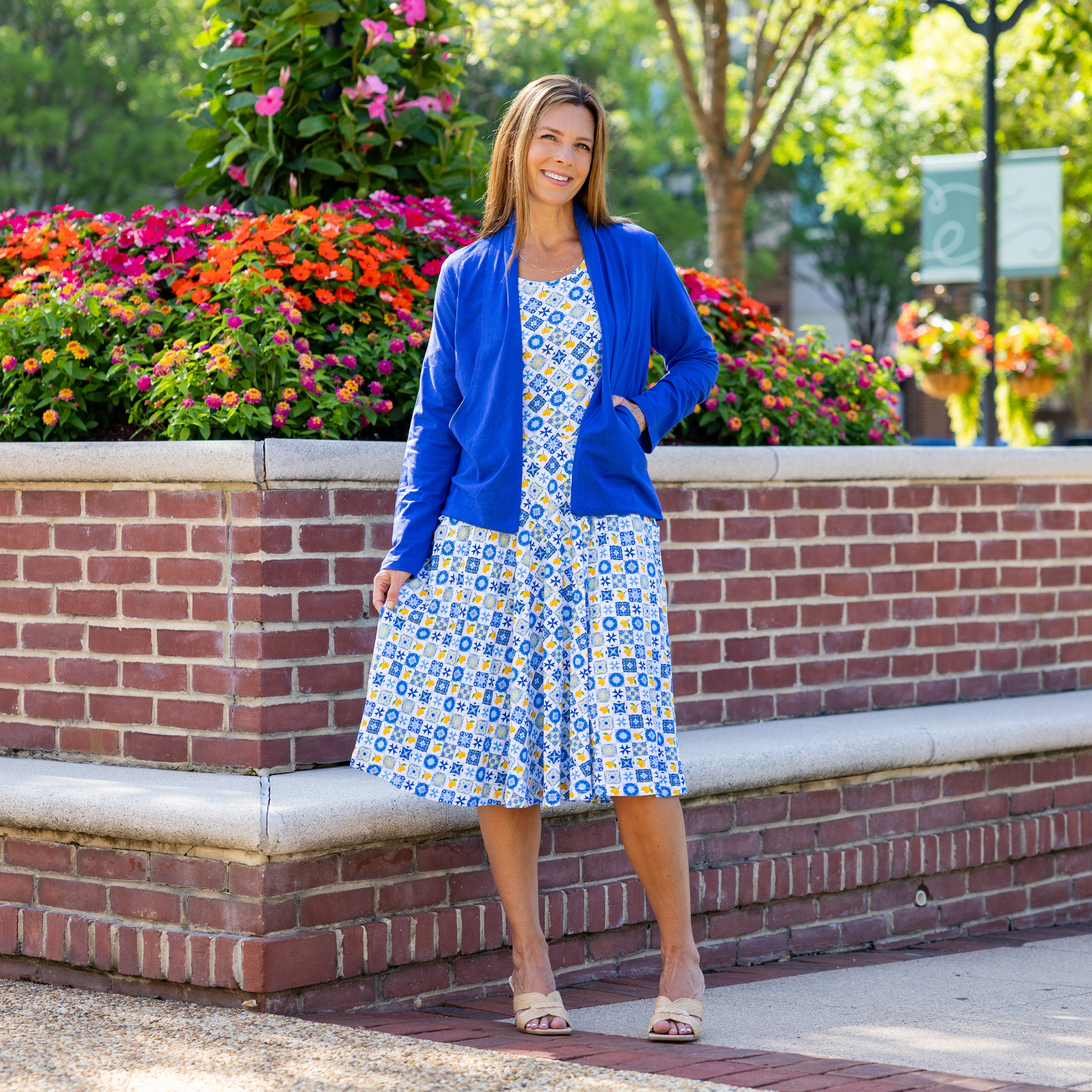 Royal Blue Shorter-Length Cardigan