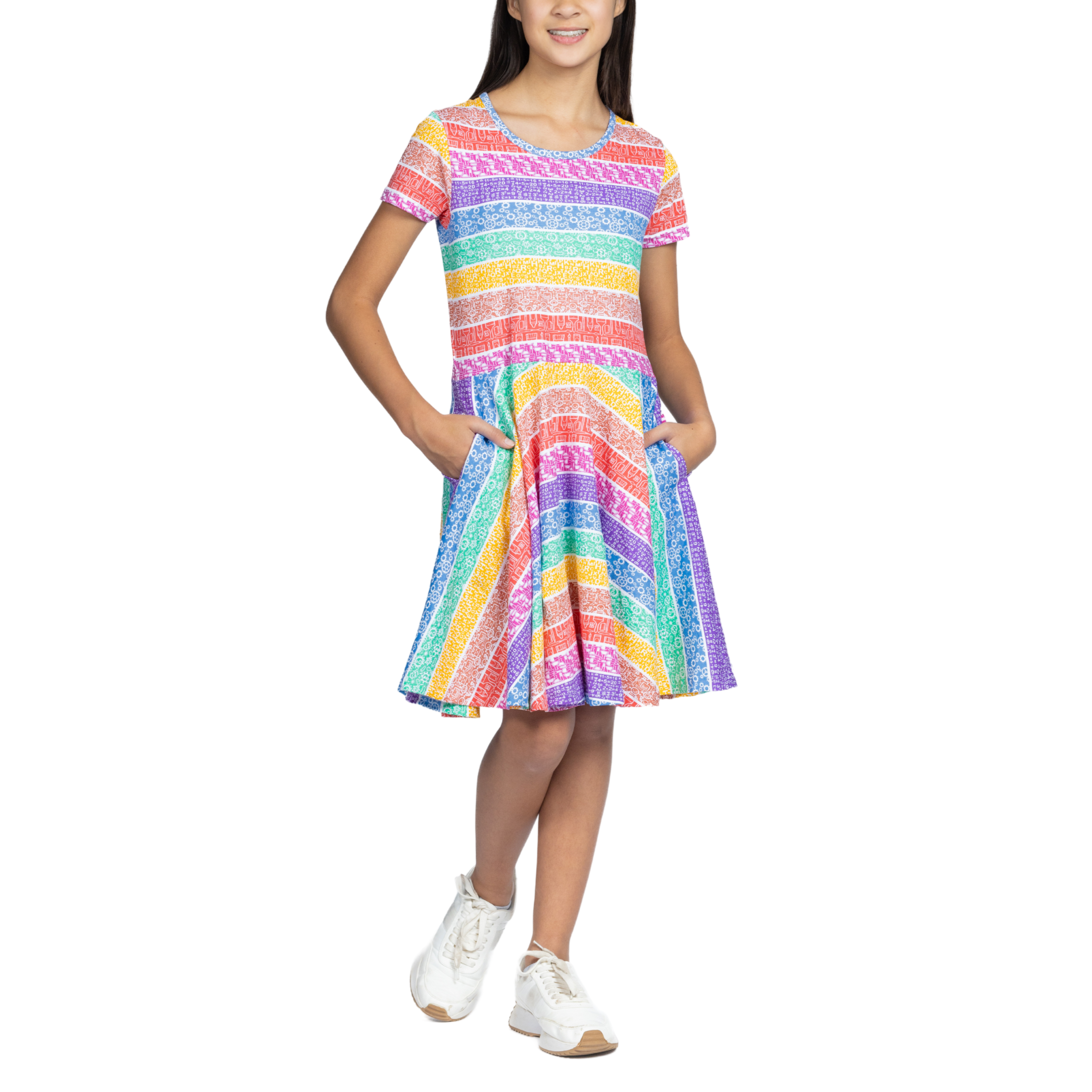 STEAM Rainbow Kids Twirl Dress