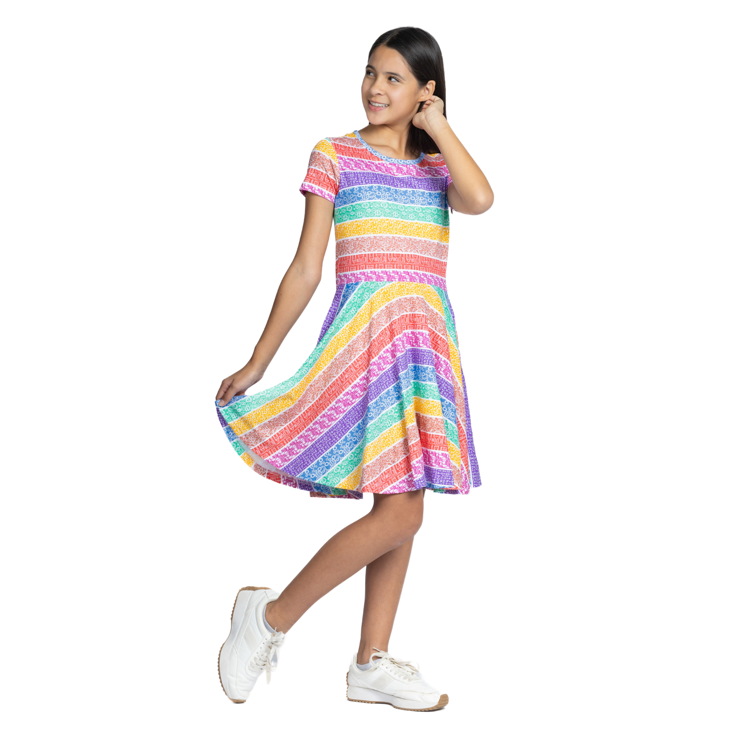 STEAM Rainbow Kids Twirl Dress