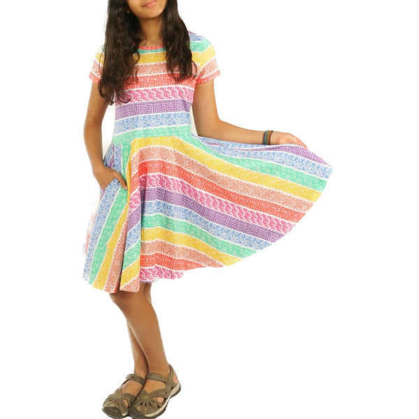 STEAM Rainbow Kids Twirl Dress