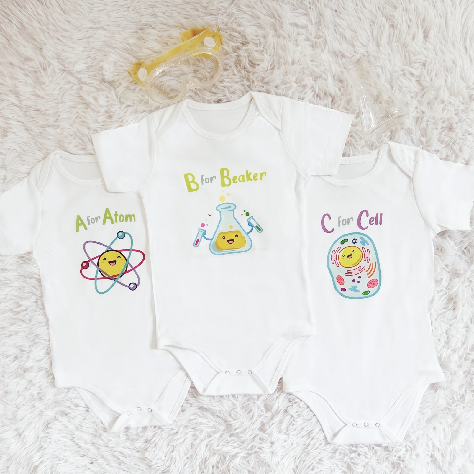 ABCs of Science Baby Bodysuits