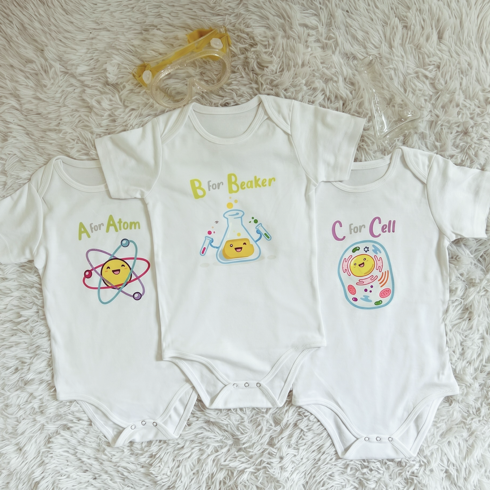 ABCs of Science Baby Bodysuits