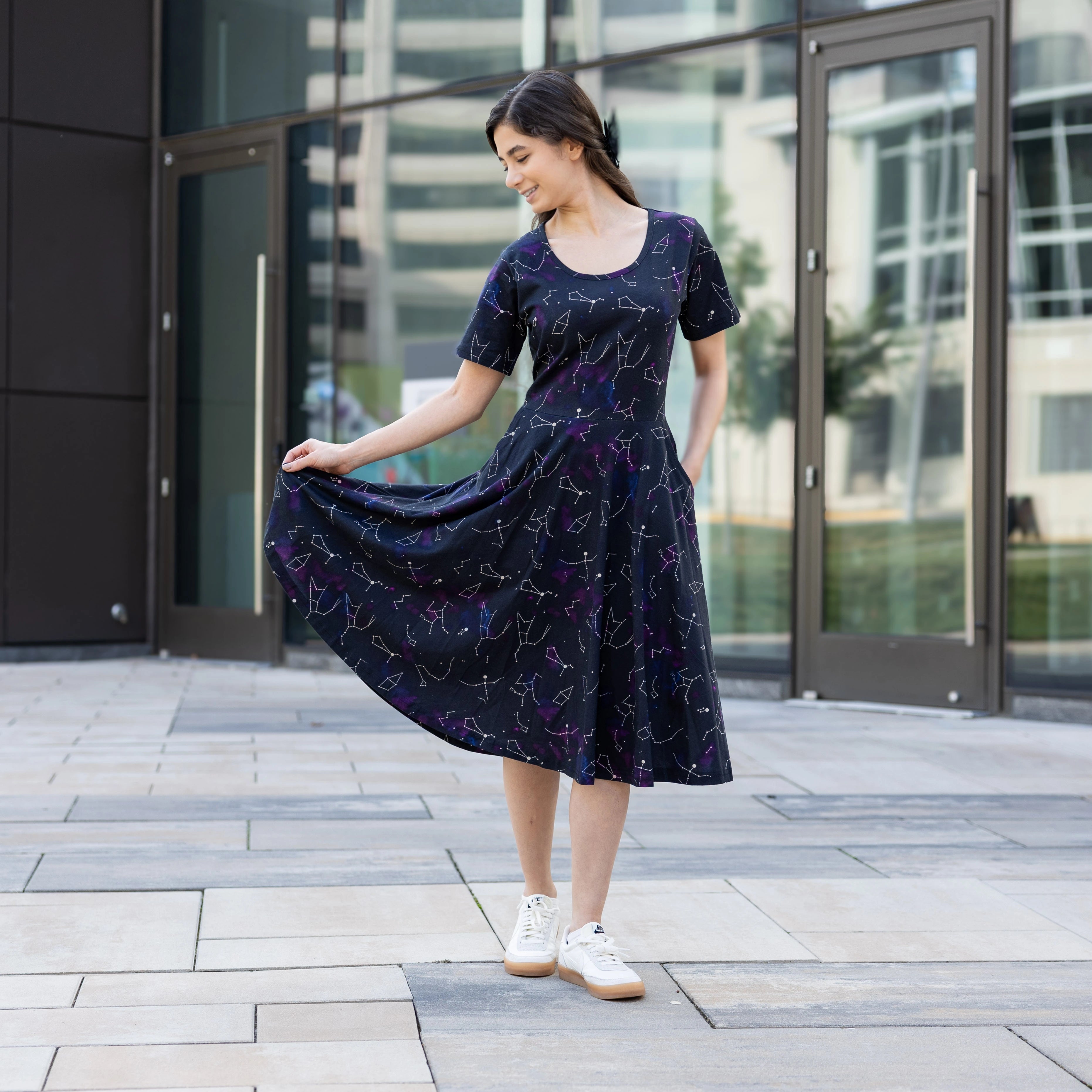 Stardust Symphony Glow-in-the-Dark Twirl Dress