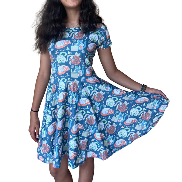 Science Cats Kids Twirl Dress Svaha USA – Svaha USA