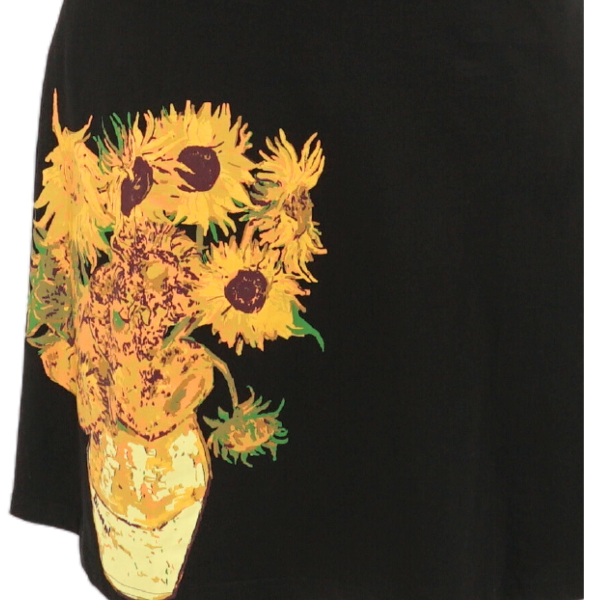 Van Gogh Sunflowers Long Sleeve A-Line Dress