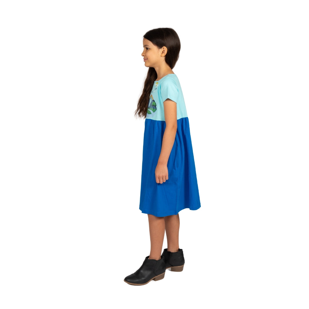 Water Cycle Kids Dress (with a typo on the print) FINAL SALE