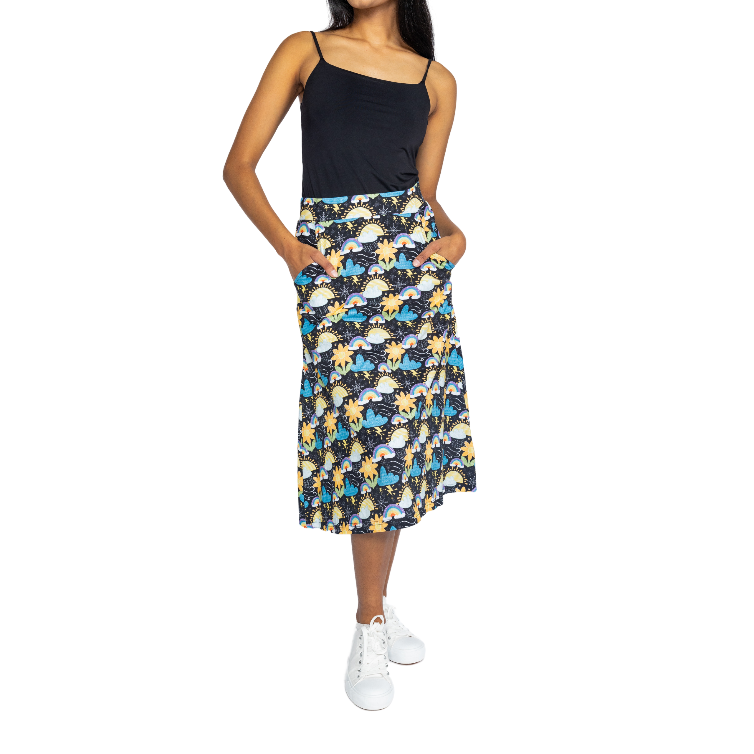 Weather A-Line Midi Skirt