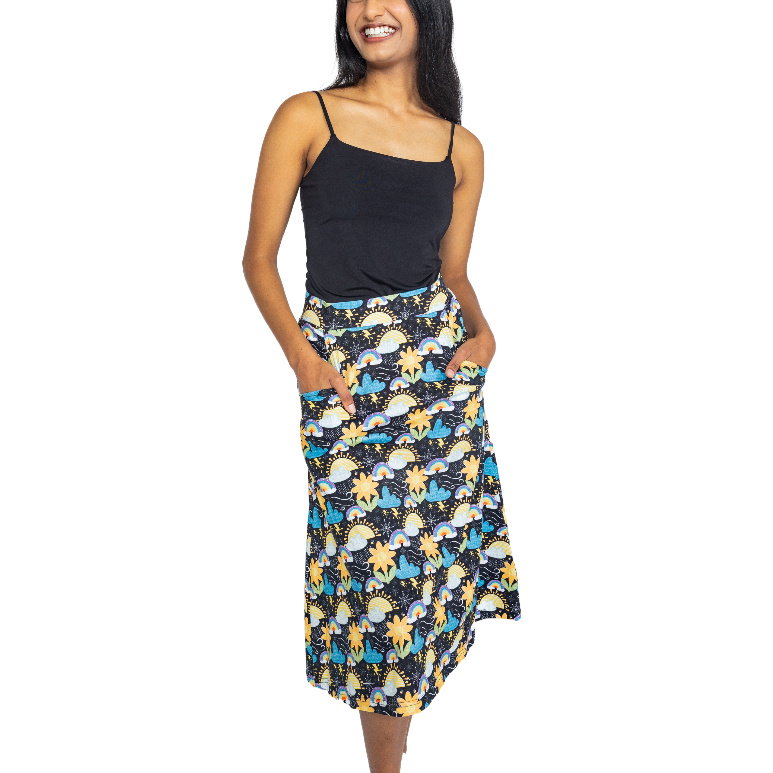 Weather A-Line Midi Skirt