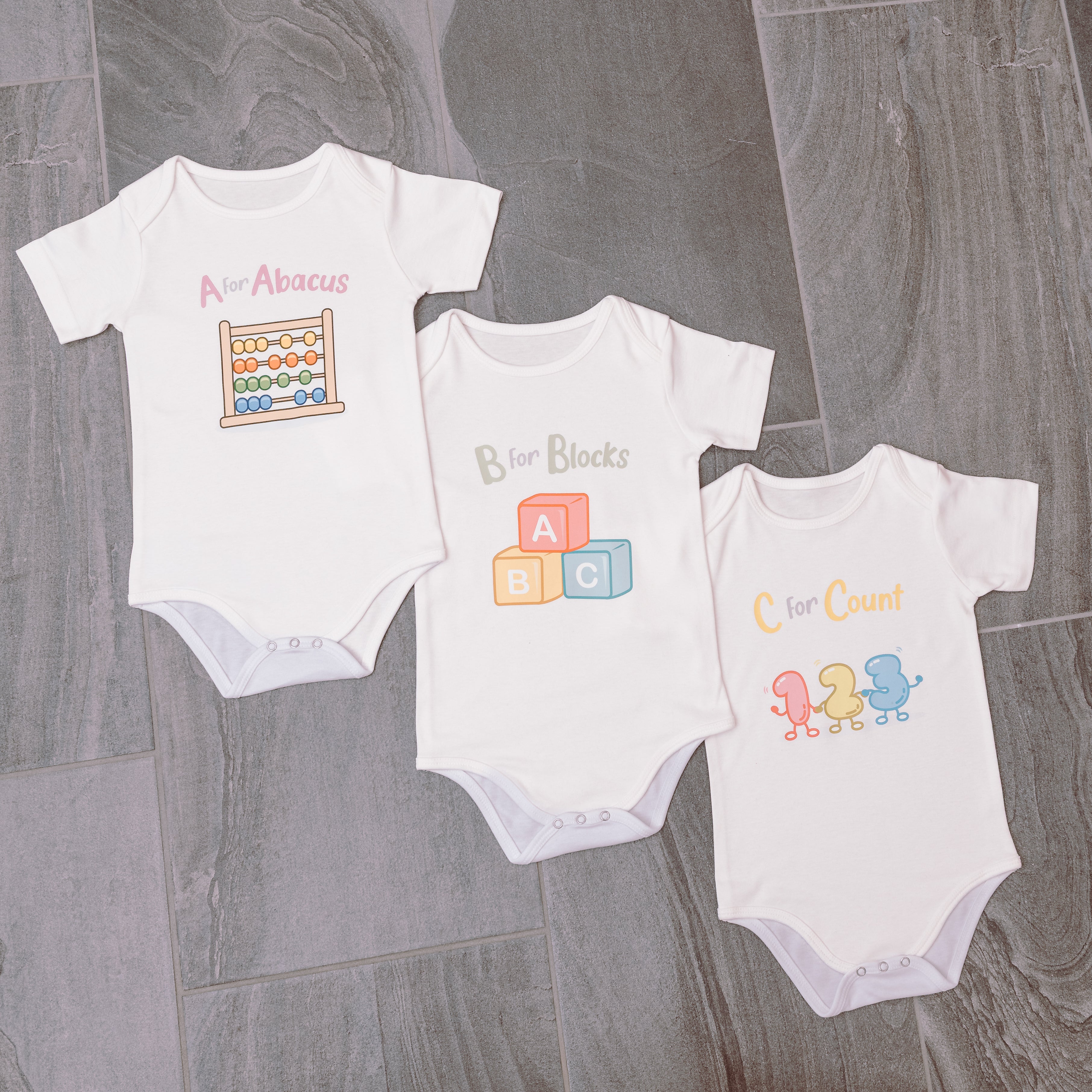 ABCs of Math Baby Bodysuits