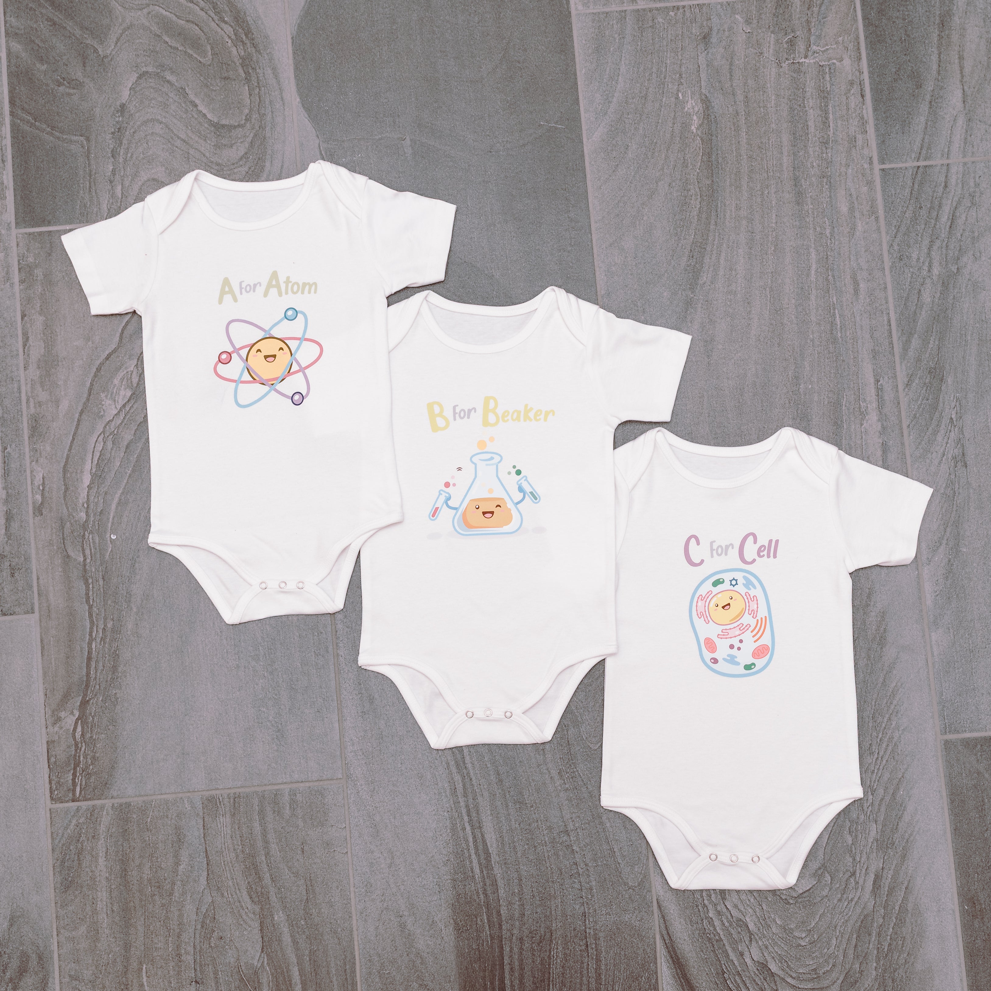 ABCs of Science Baby Bodysuits