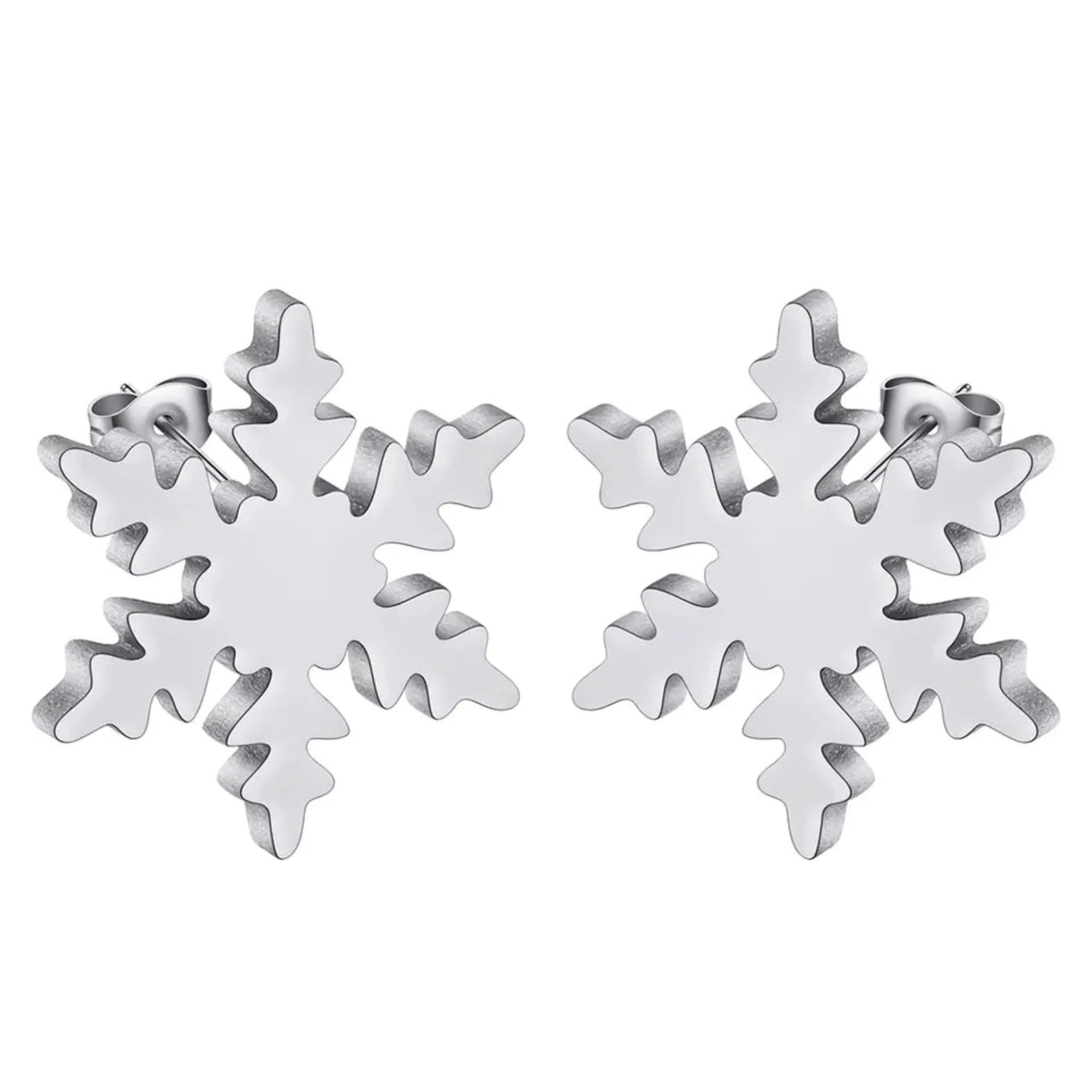Snowflake Stainless Steel Earrings