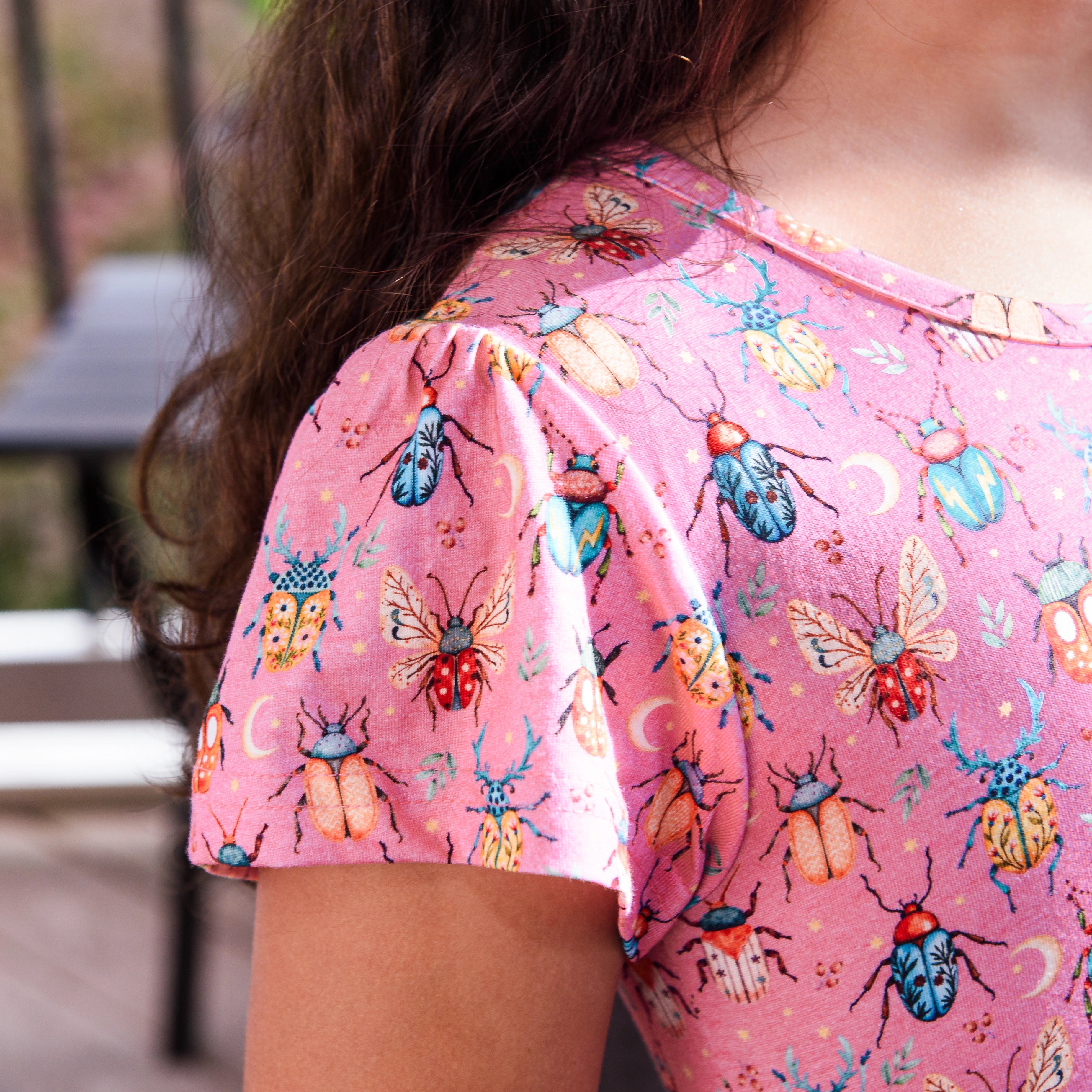 Beetles Kids Dress with Pockets