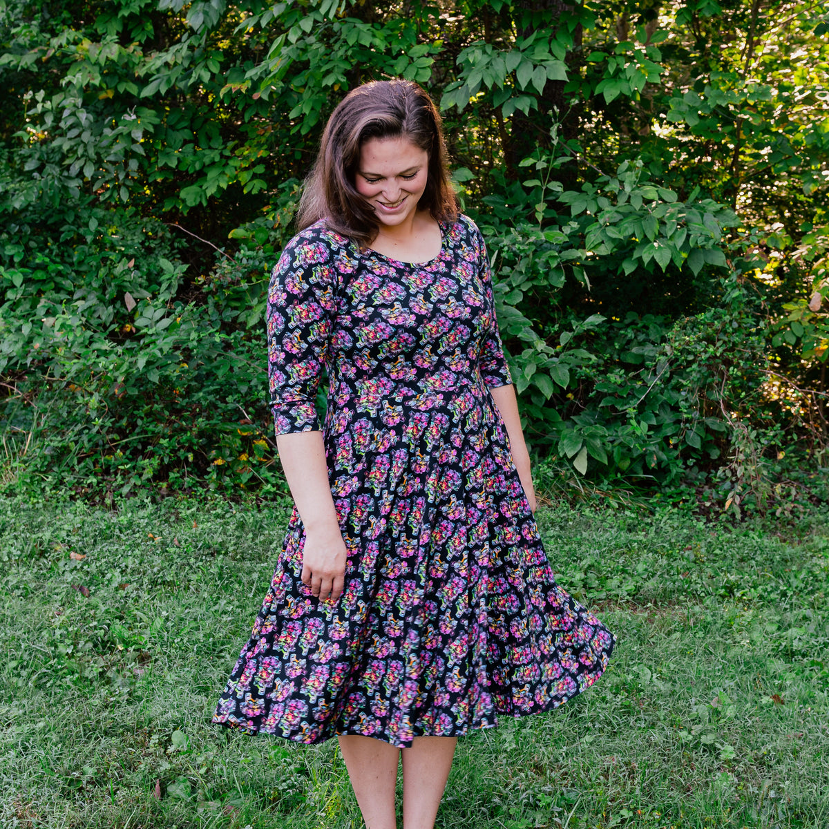 Bismuth Stone Twirl Dress with Pockets