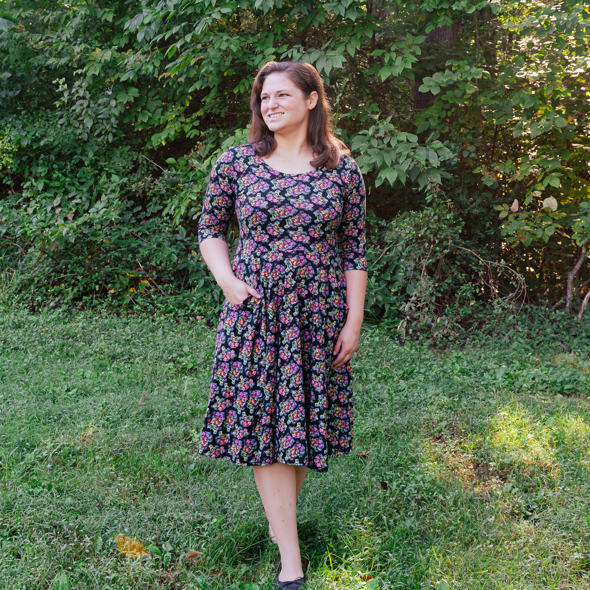 Bismuth Stone Twirl Dress with Pockets
