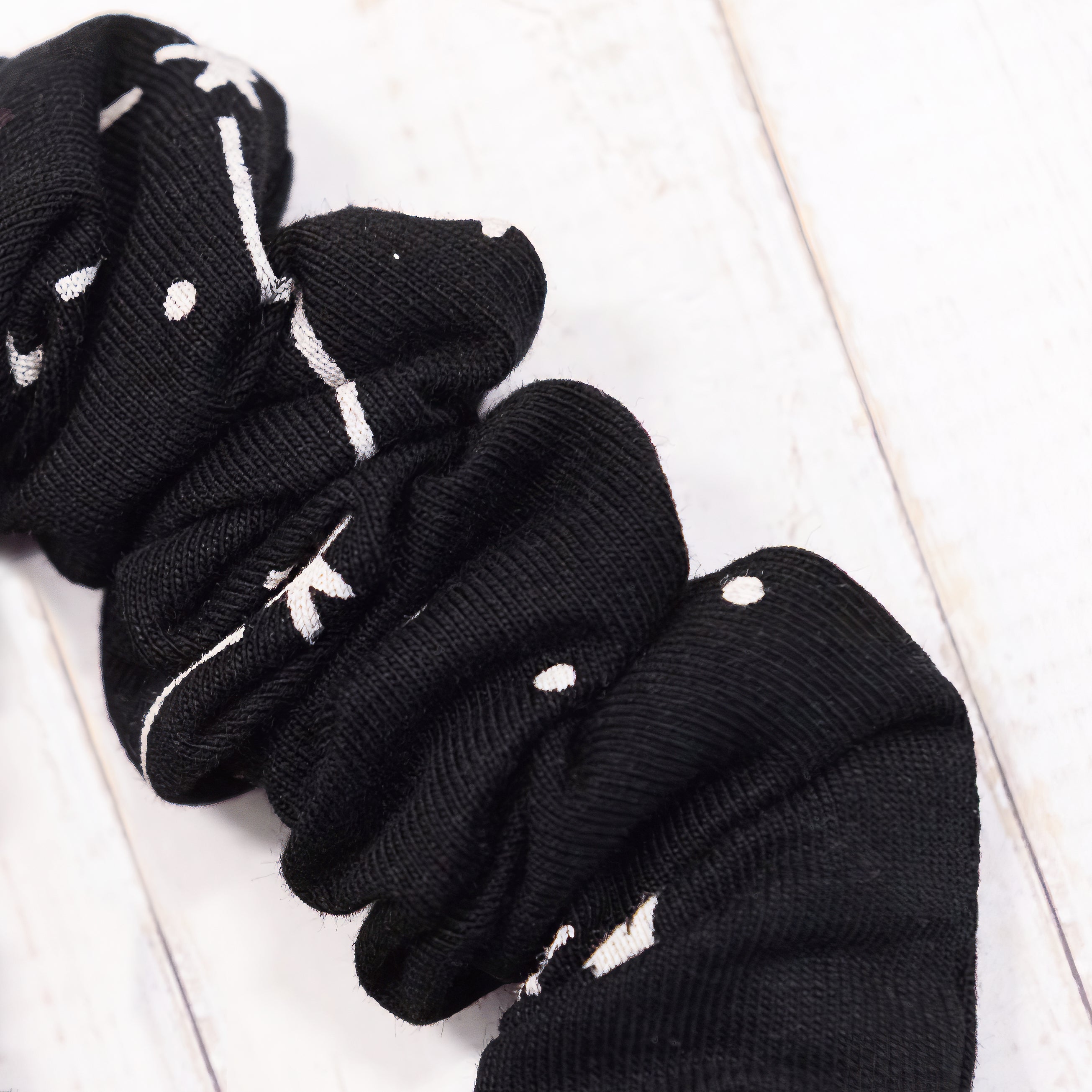 2-Pack Constellations Black Scrunchies with Pocket