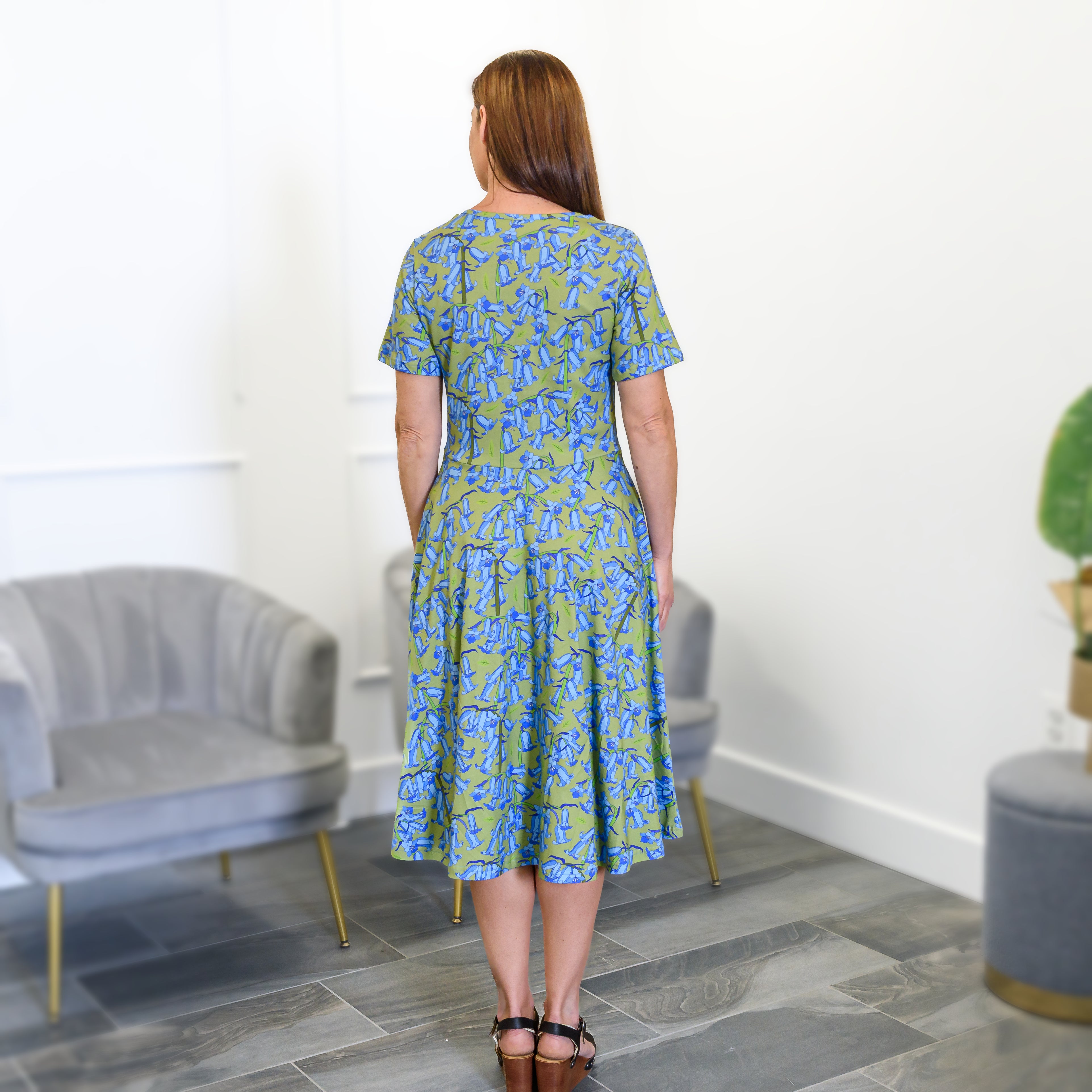 Bluebells Twirl Dress with Pockets