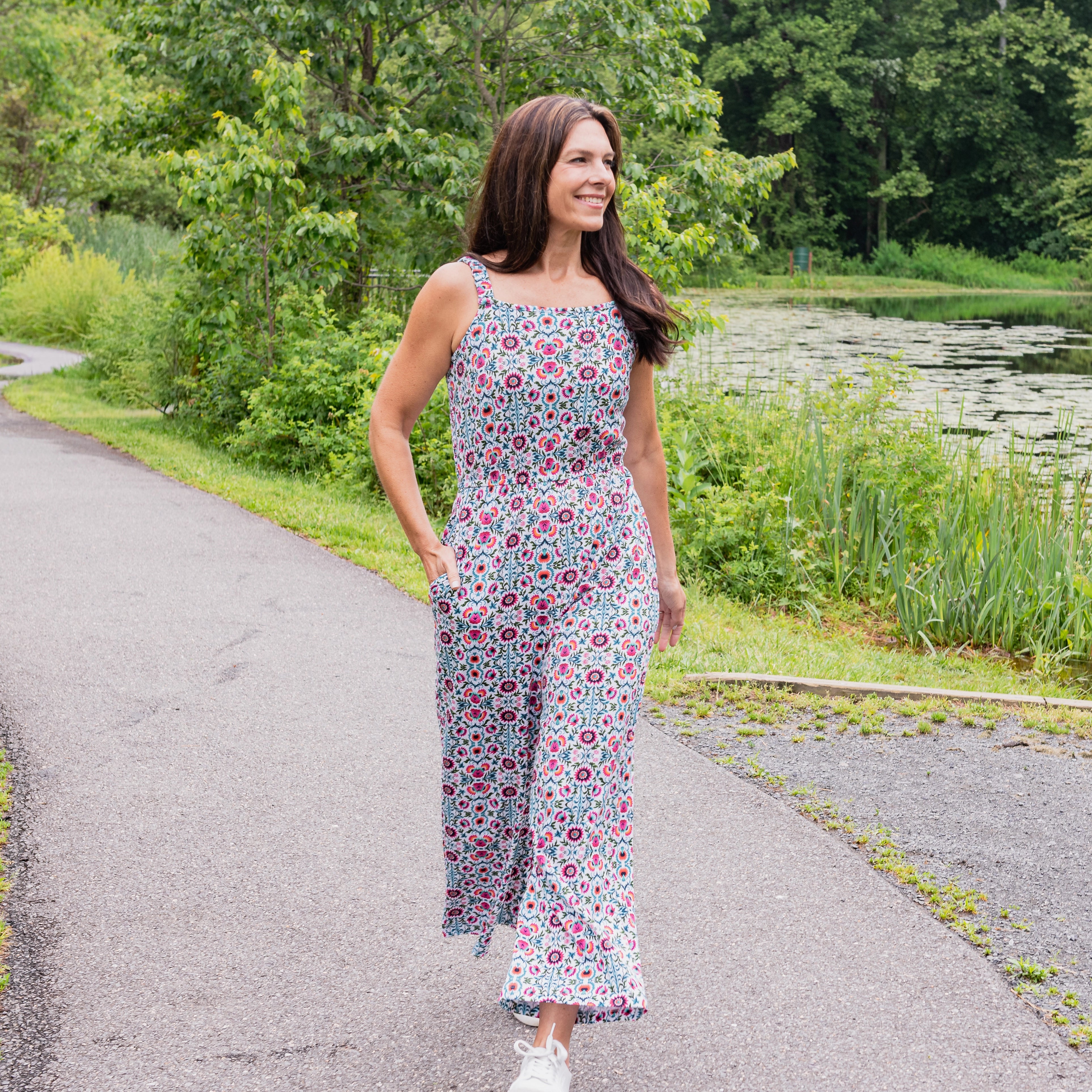 Boho Bloom Jumpsuit with Pockets