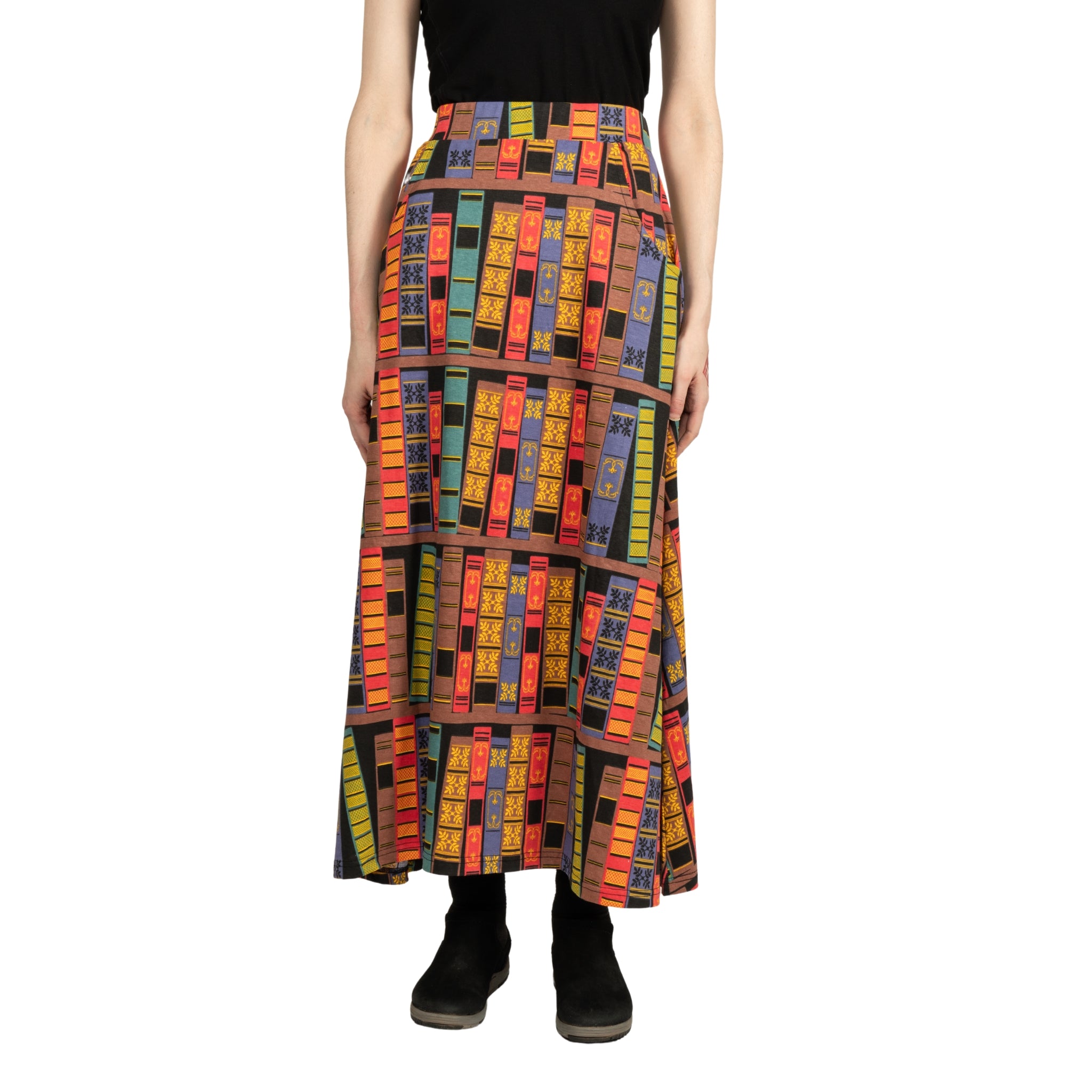 Book Spines Maxi Skirt