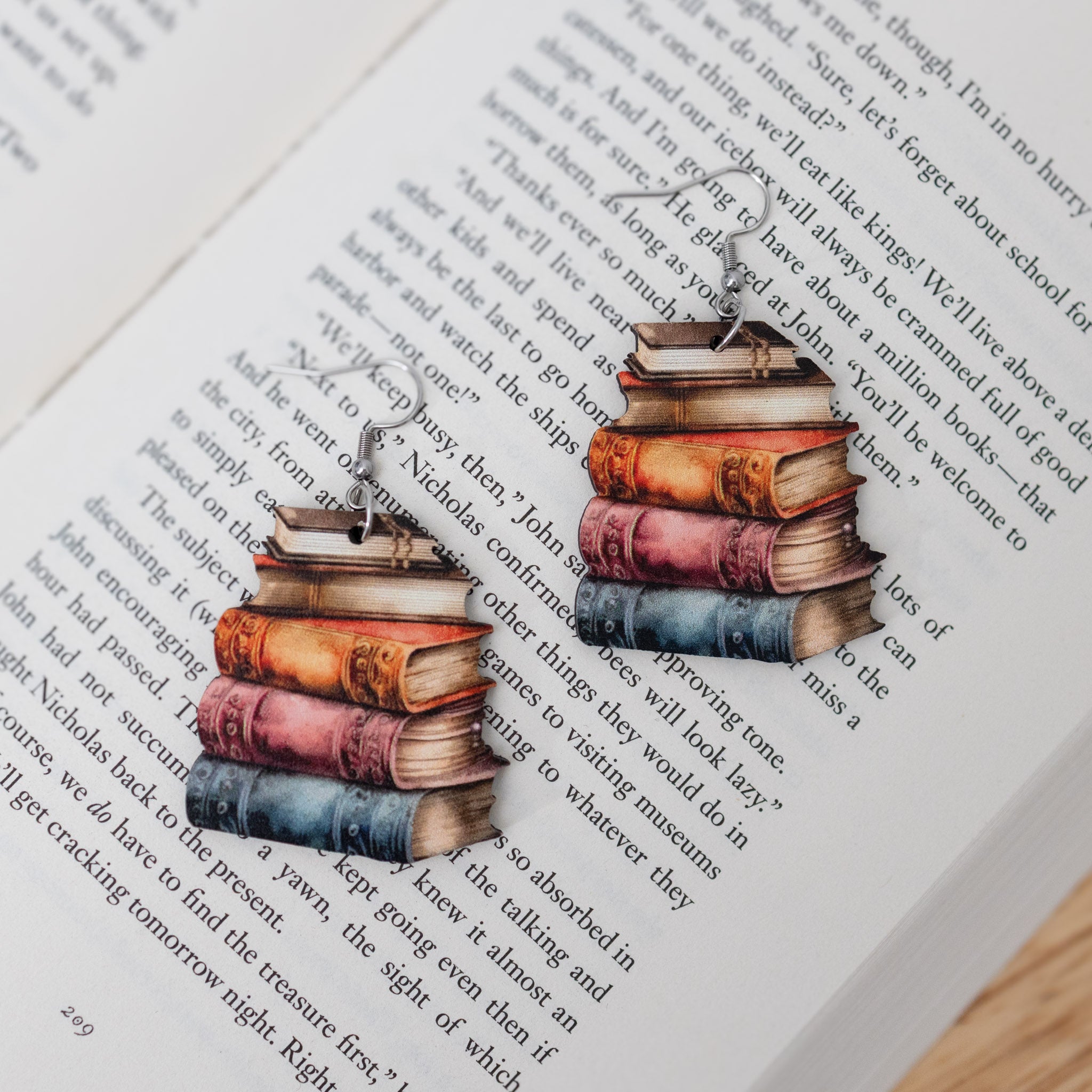 Books Earrings
