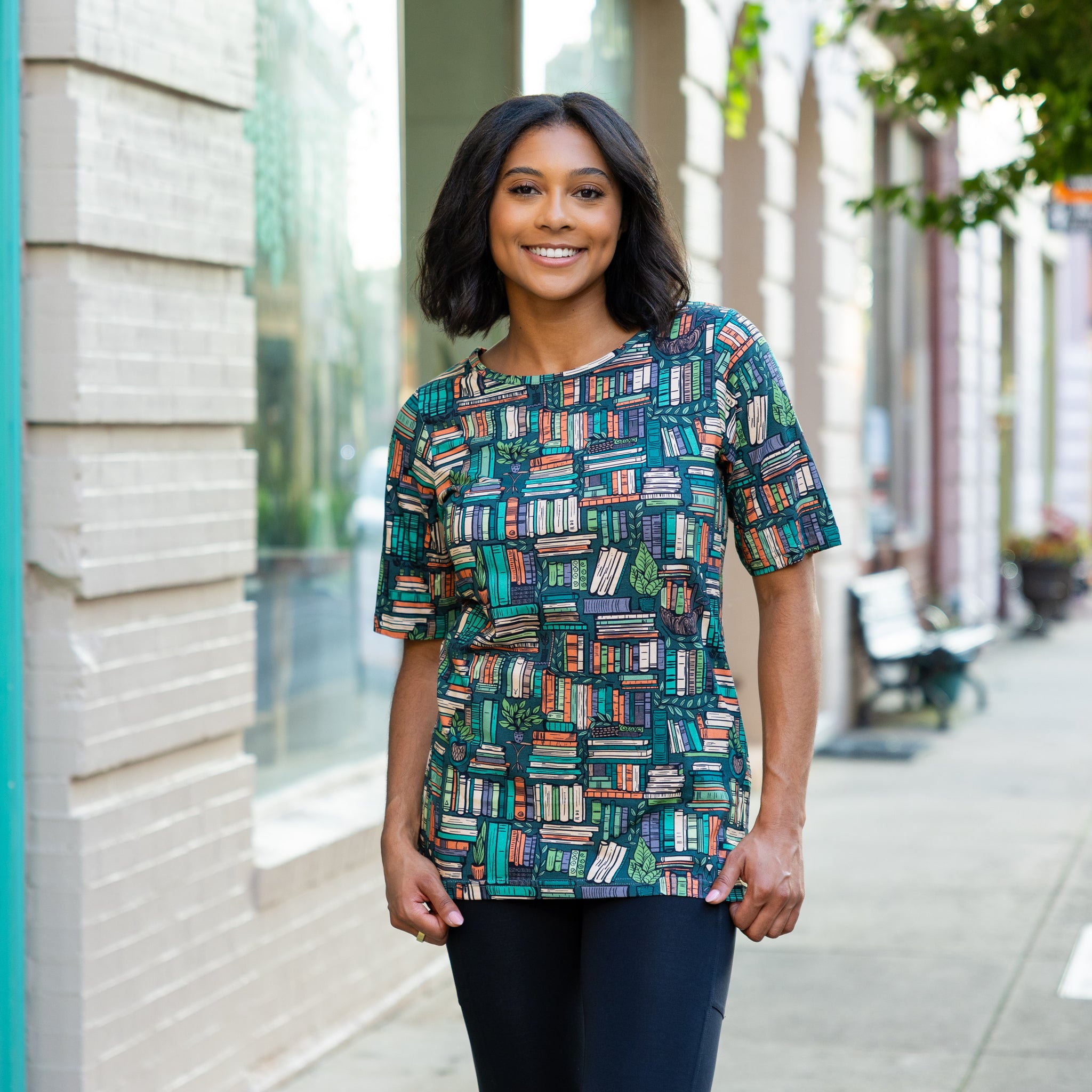 Botanical Library Books Tunic Top Svaha USA