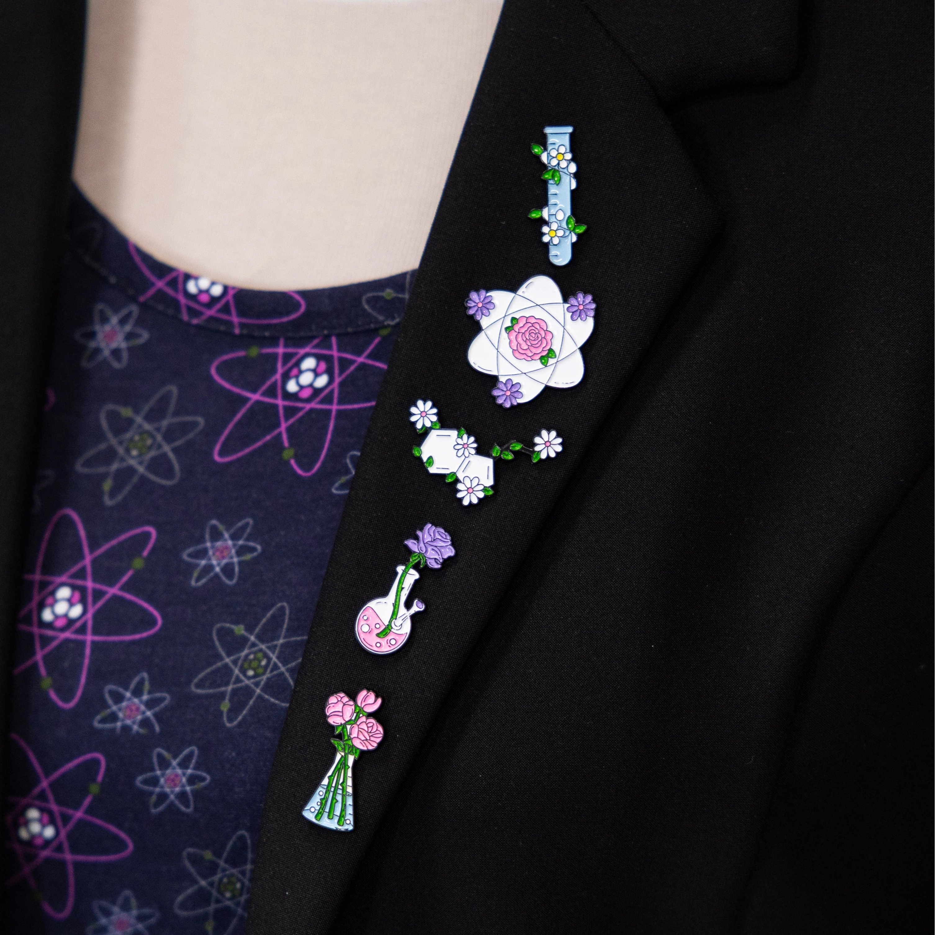 Botanical Science Enamel Pins Set