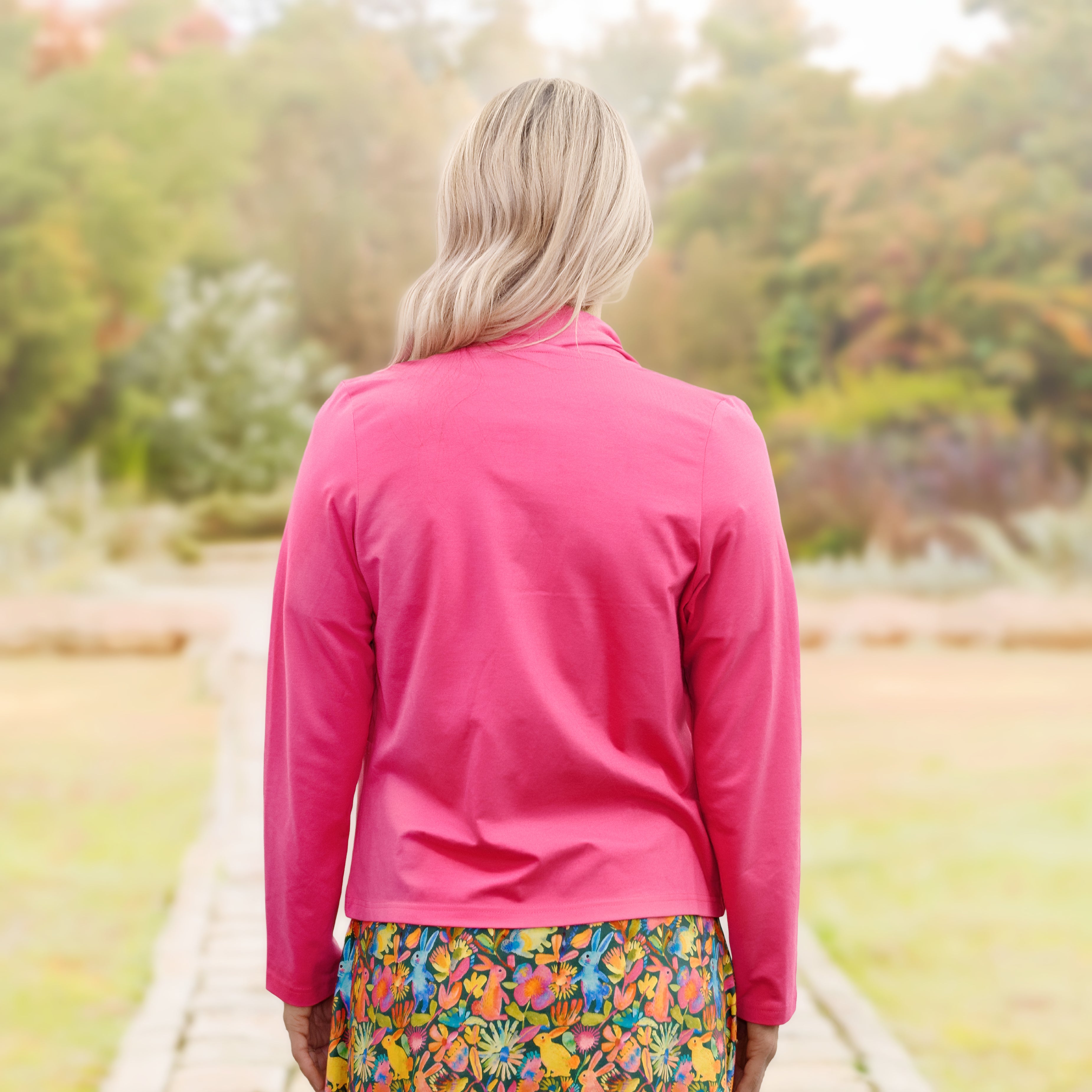 Pink Shorter-Length Cardigan