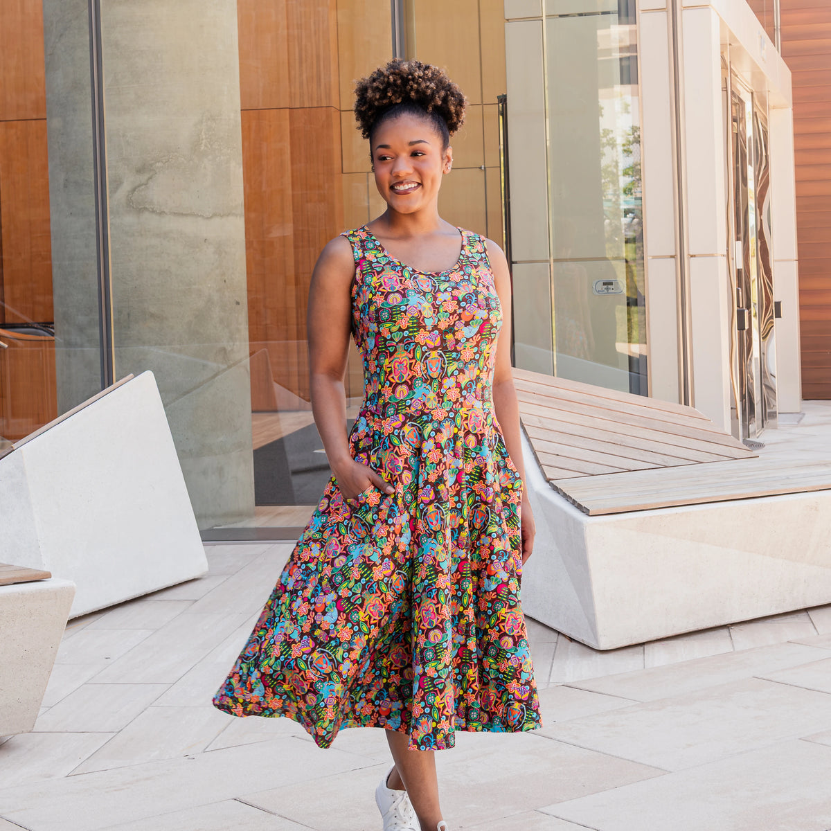 Bugged Out Twirl Dress with Pockets