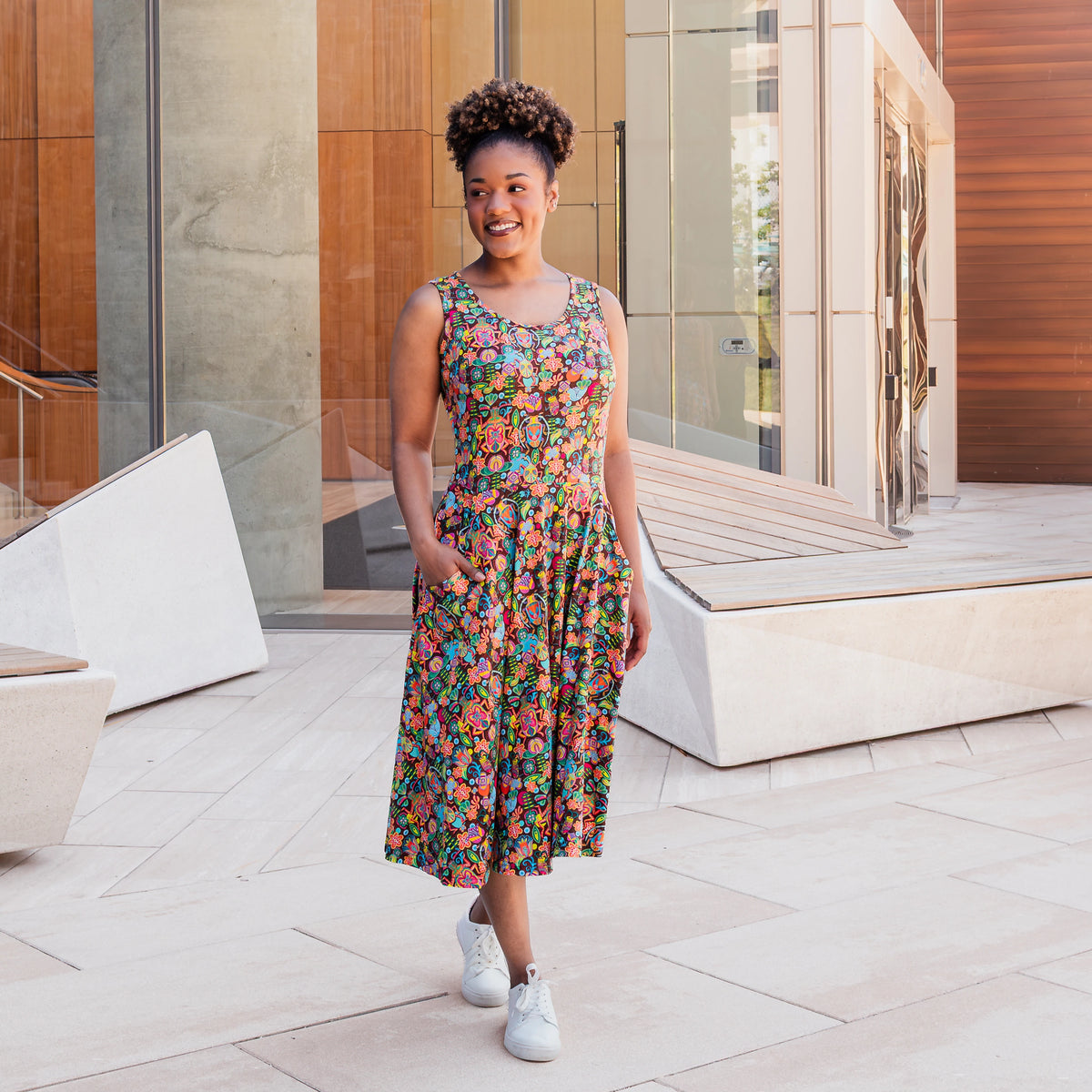 Bugged Out Twirl Dress with Pockets