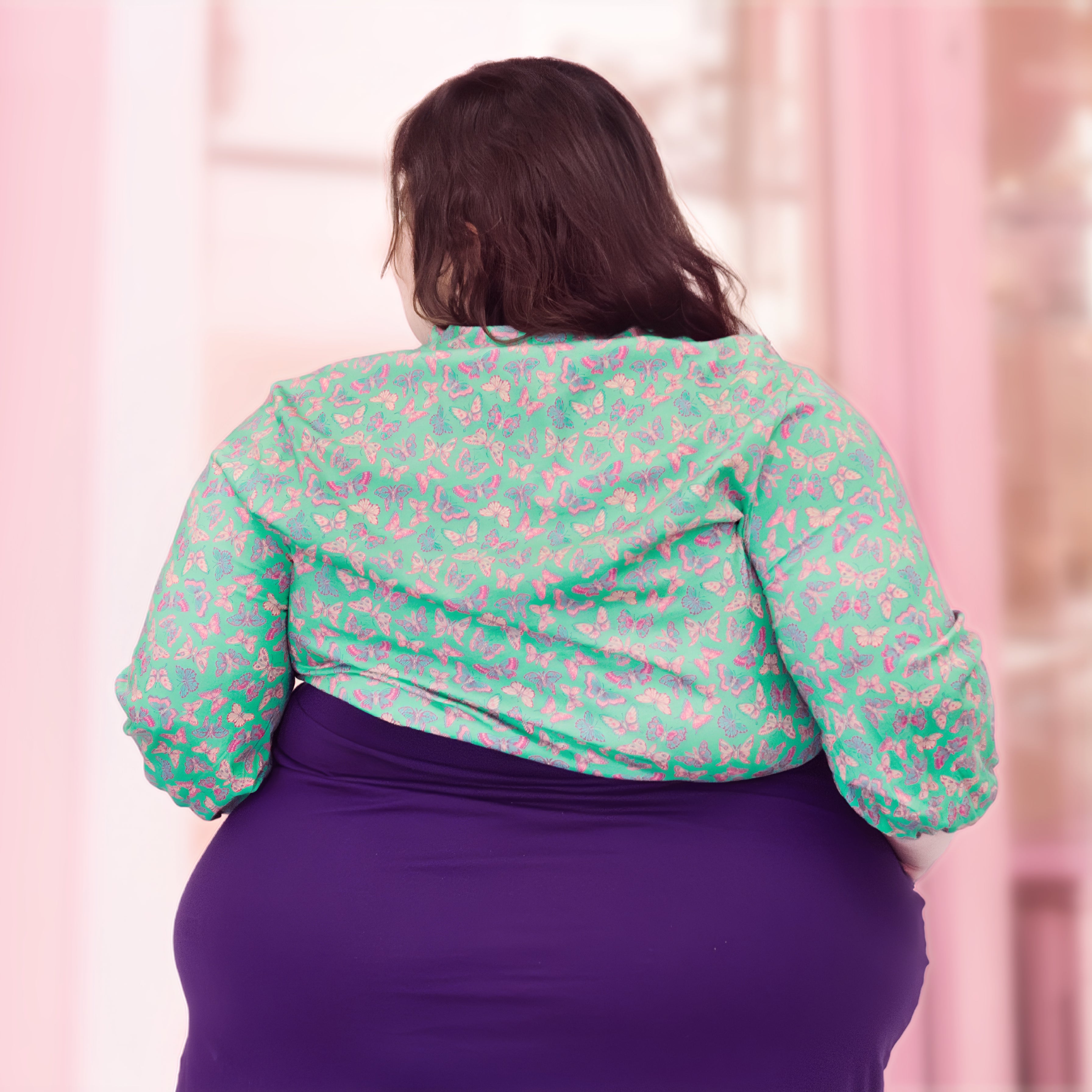 Butterfly Meadows Tie Neck Top