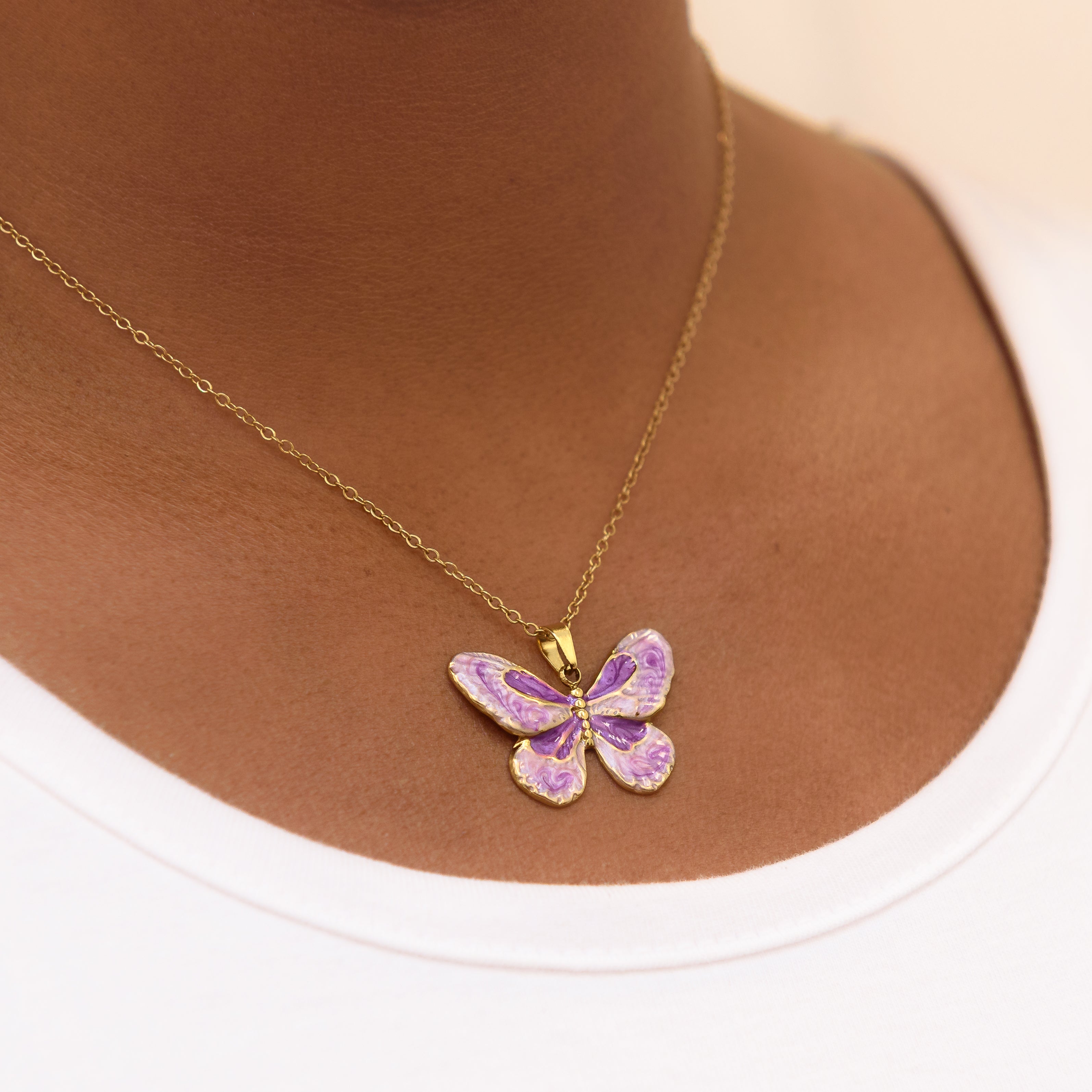 Butterfly Stainless Steel Necklace