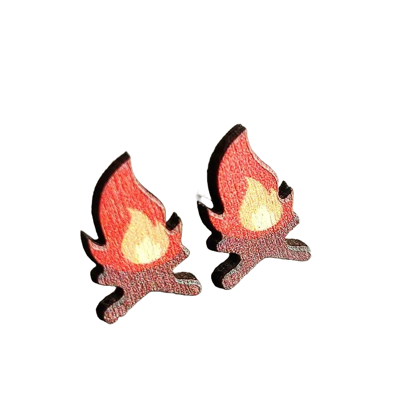 Campfire Wooden Earrings